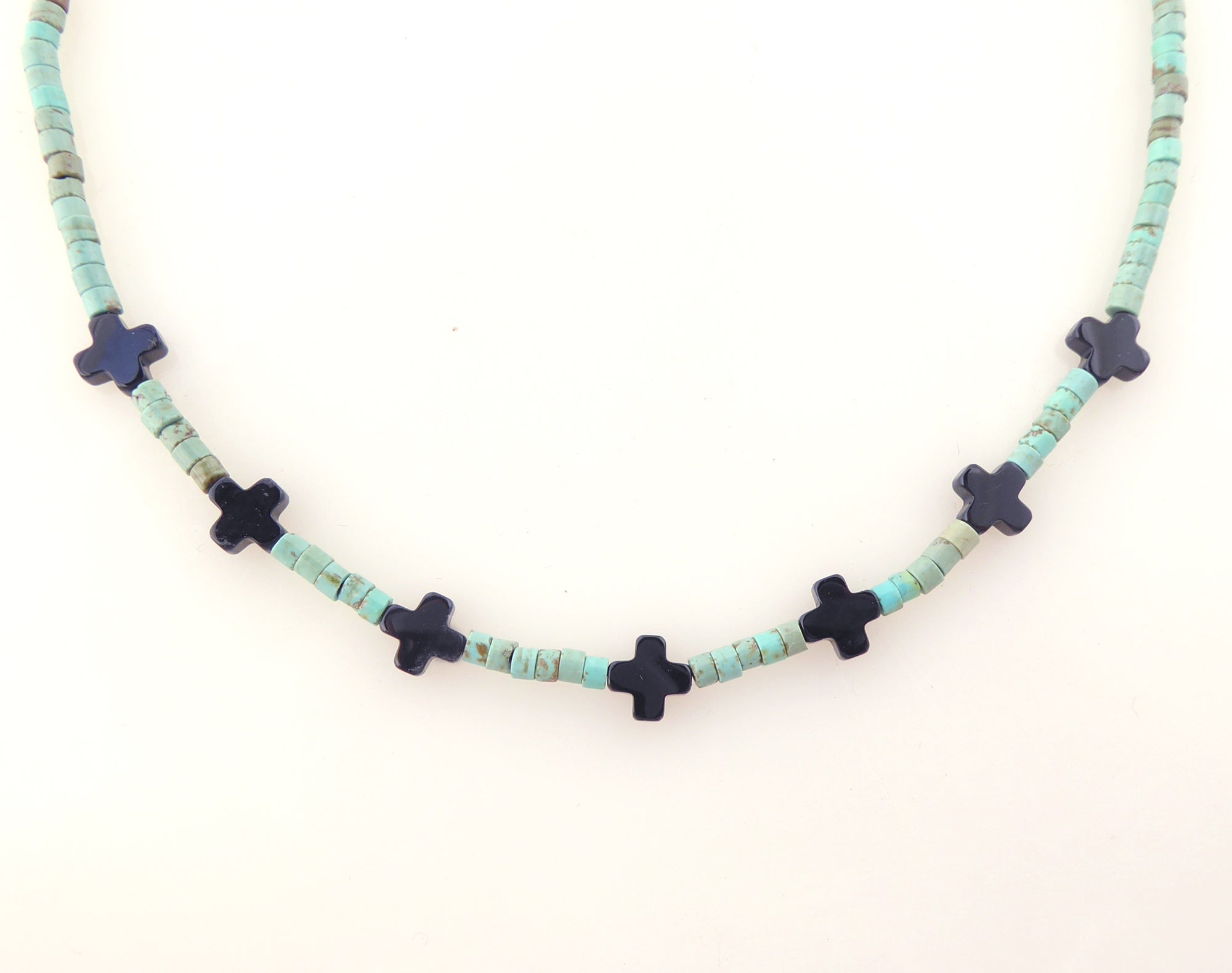 Black mini cross necklace by Jenny Dayco 4