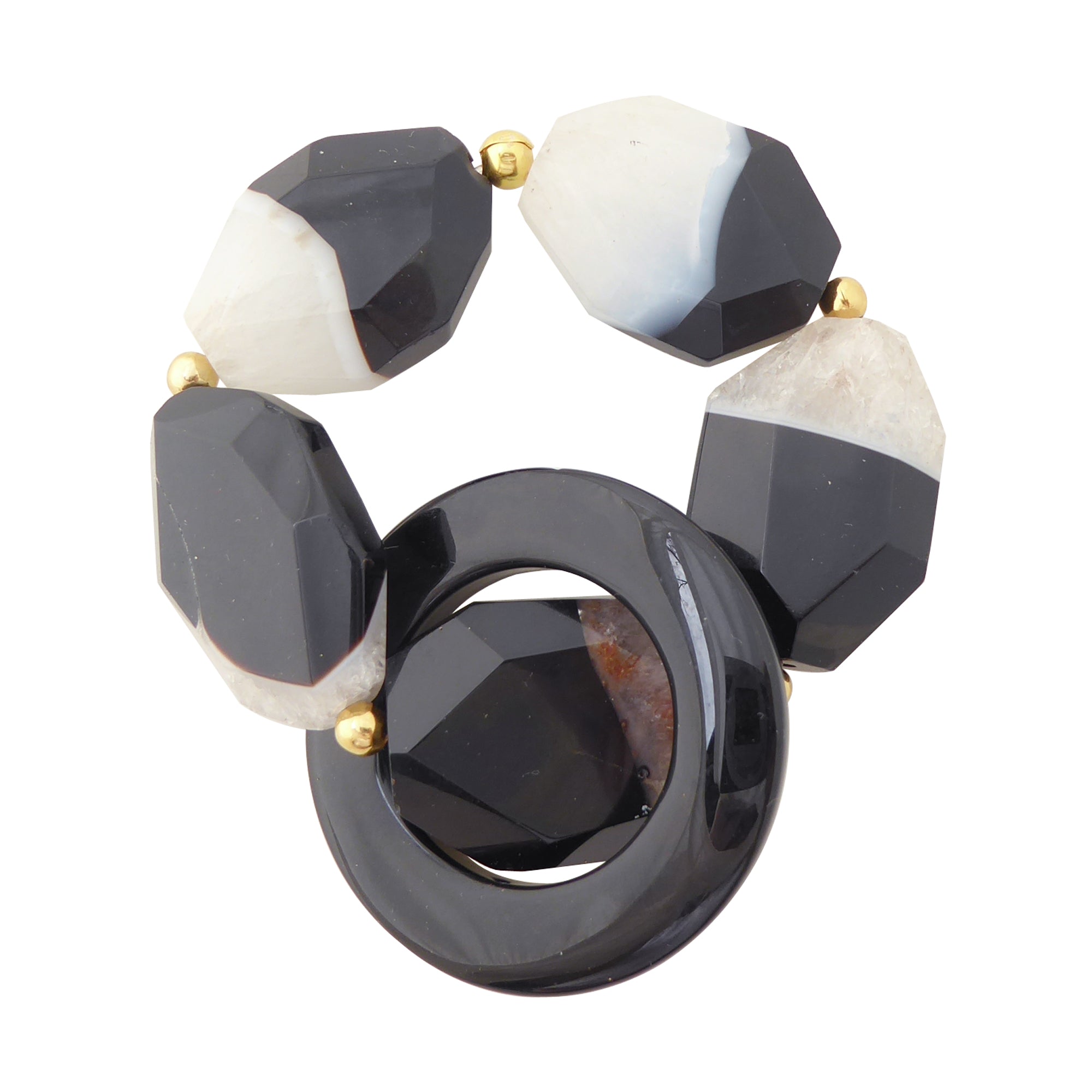 Black onyx donut bracelet by Jenny Dayco 1