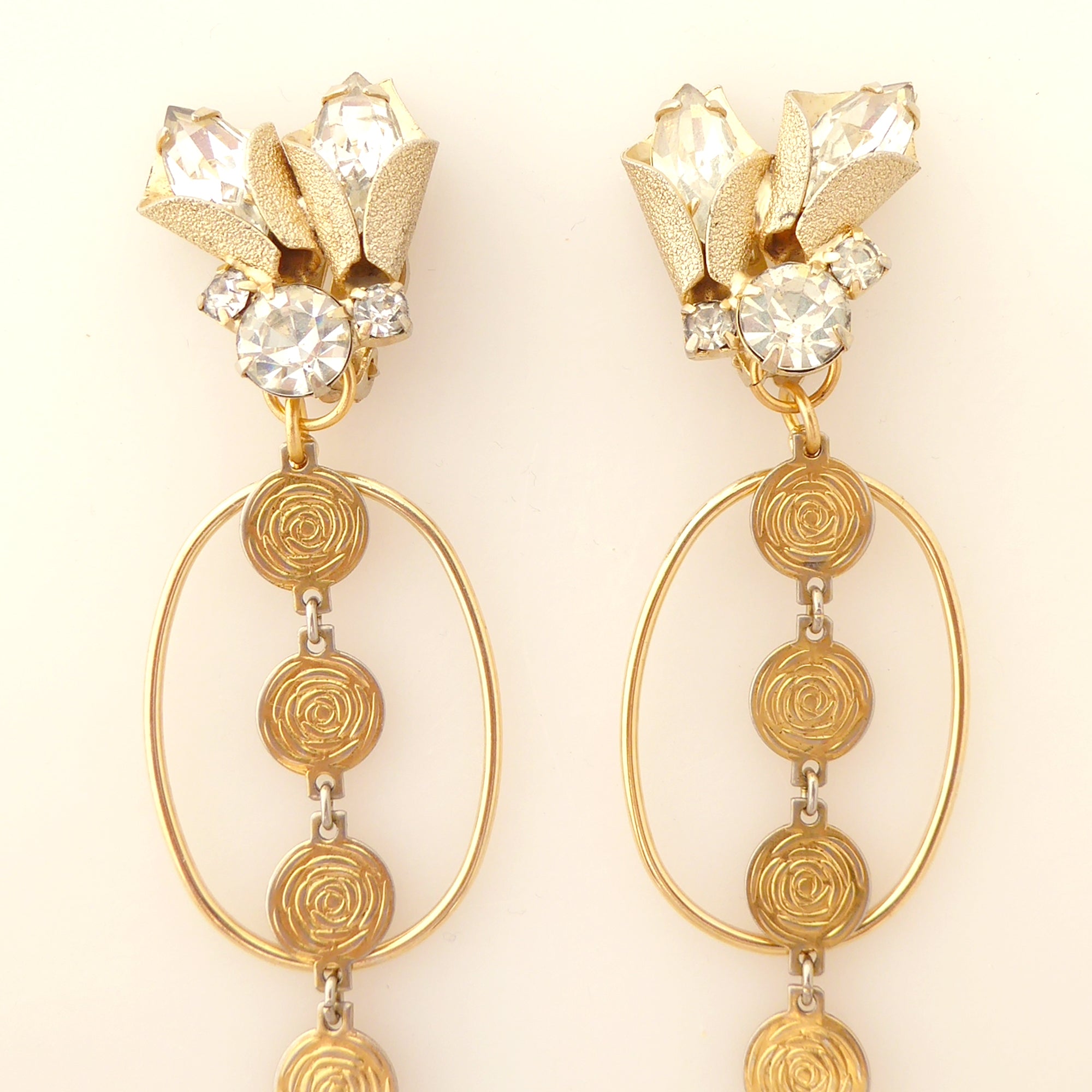 Citrine square clip on earrings by Jenny Dayco 4
