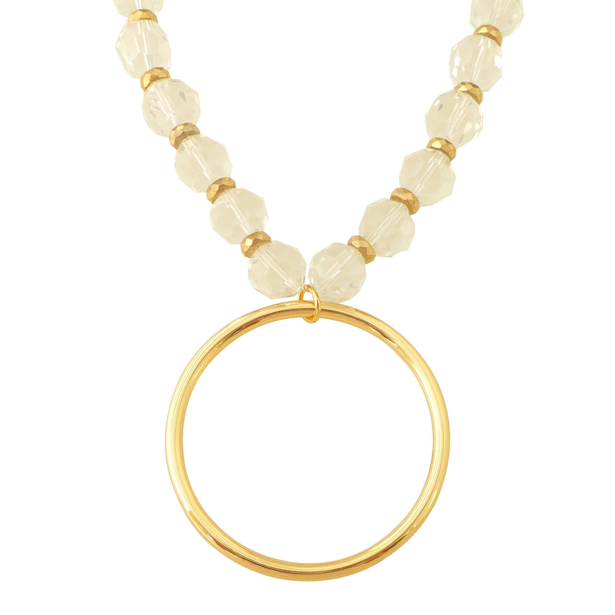 Golden circle necklace by Jenny Dayco 1