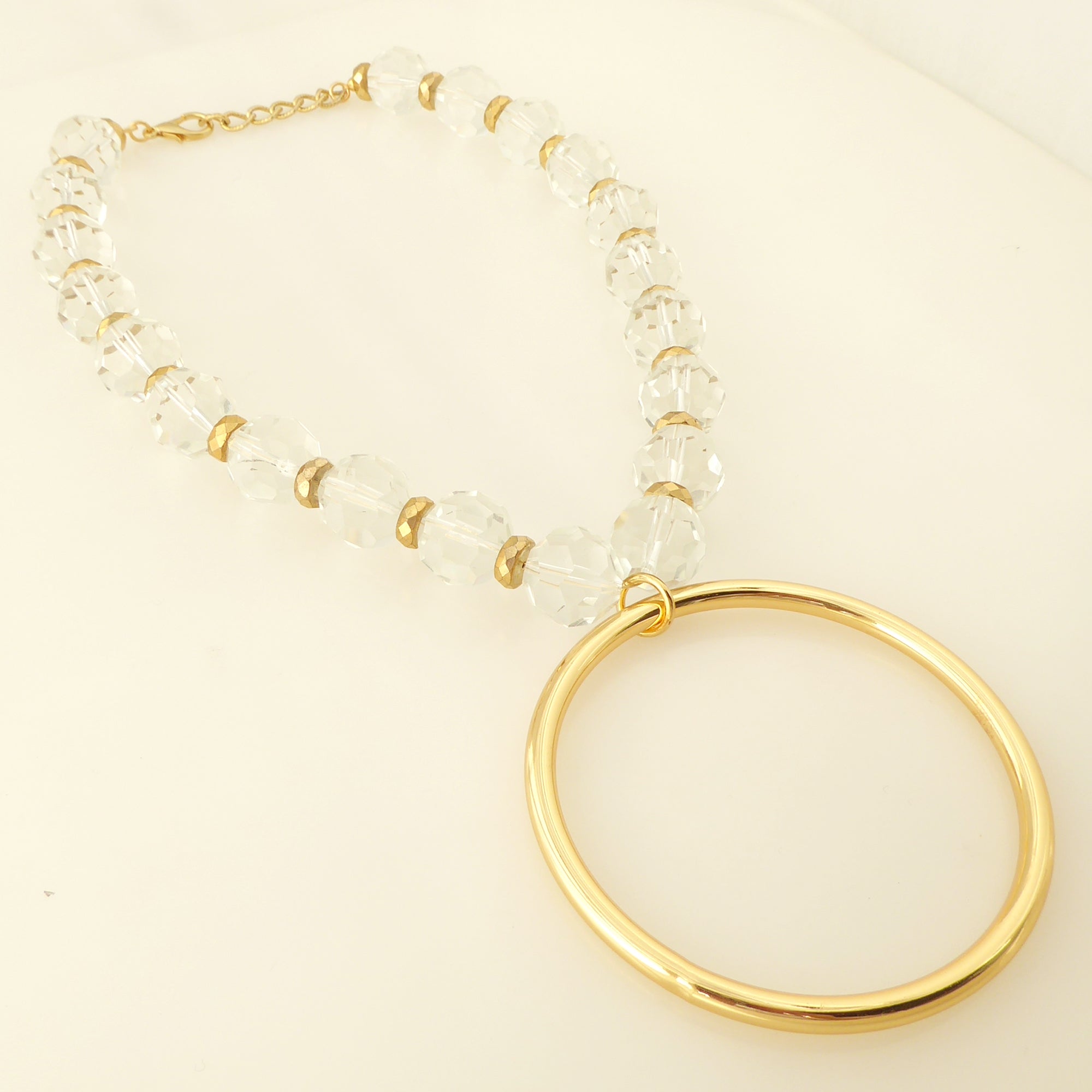 Golden circle necklace by Jenny Dayco 2