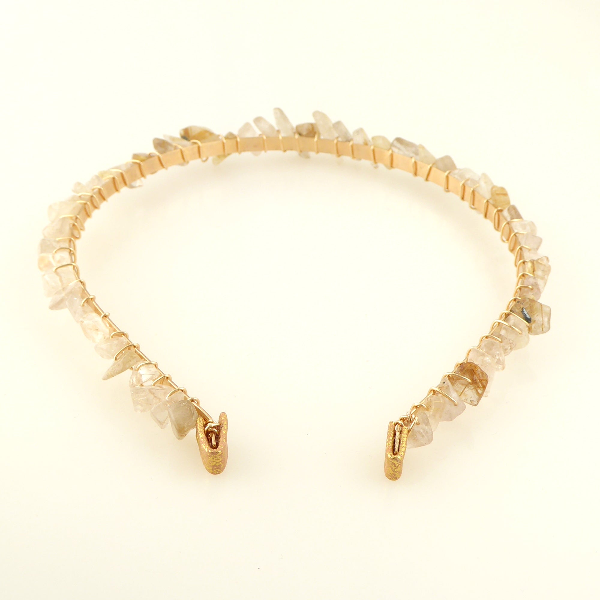 Golden rutilated quartz headband by Jenny Dayco 3