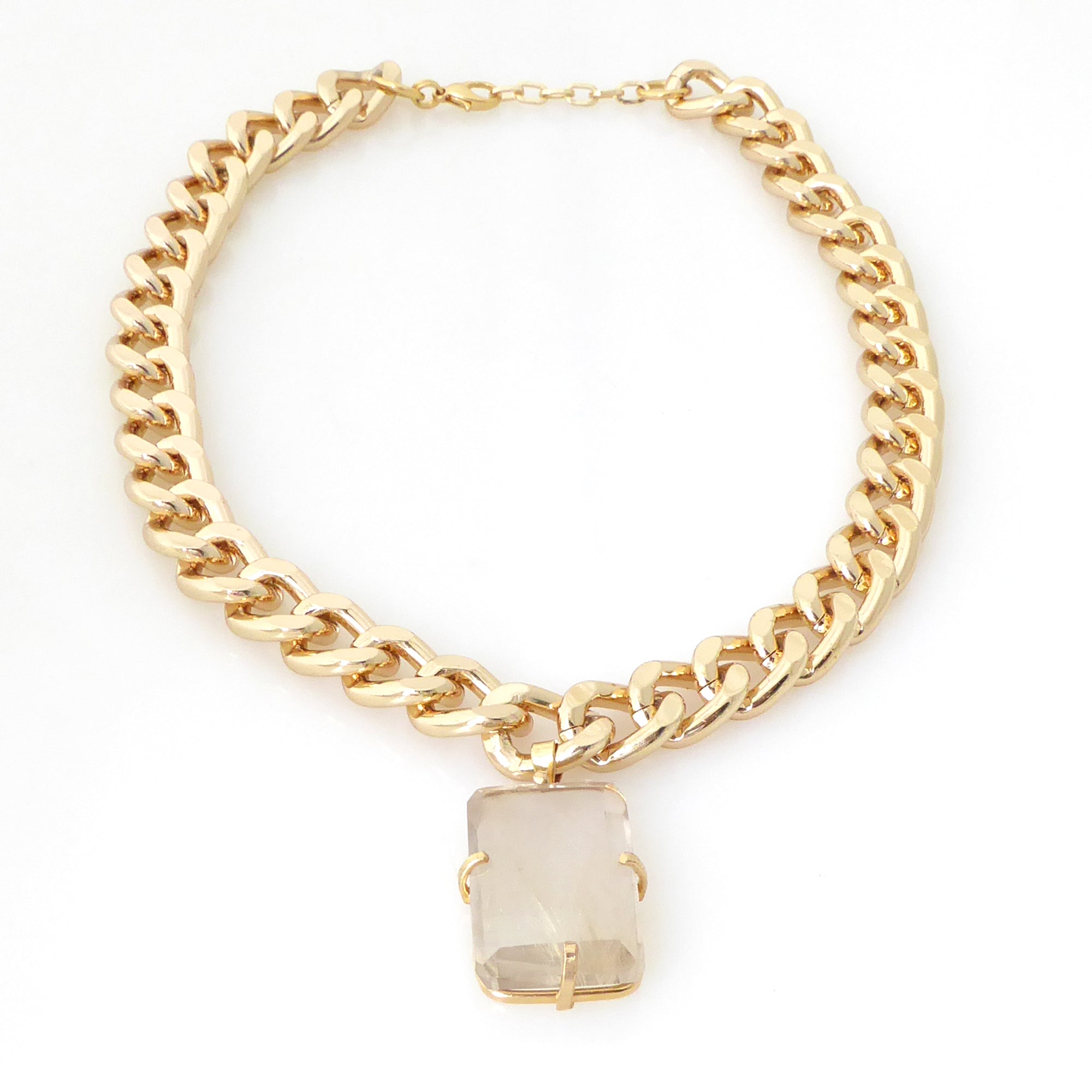 Golden rutilated quartz pendant necklace by Jenny Dayco 3