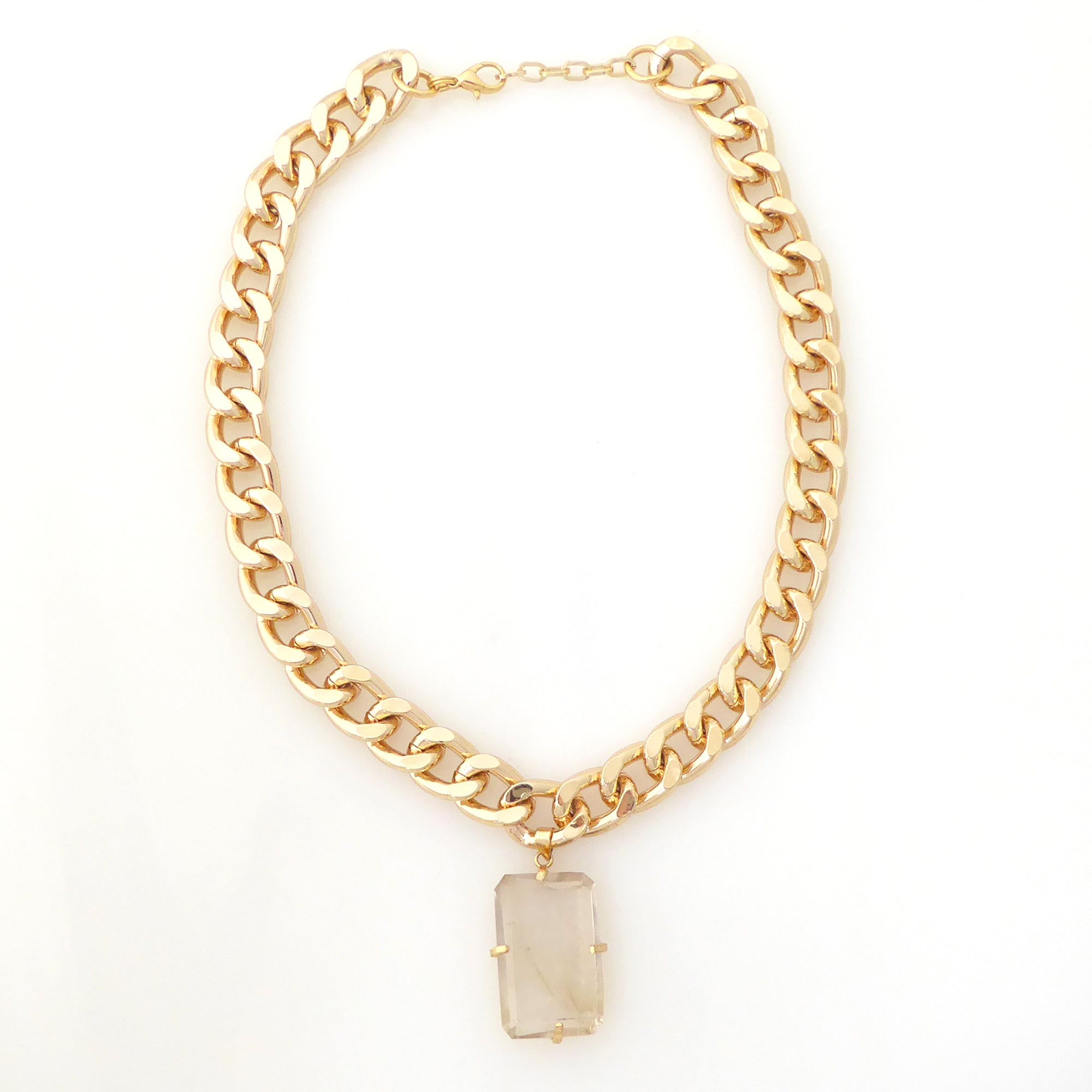 Golden rutilated quartz pendant necklace by Jenny Dayco 5