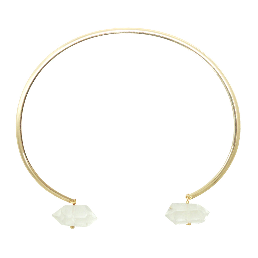 Gold quartz reverse choker by Jenny Dayco 1