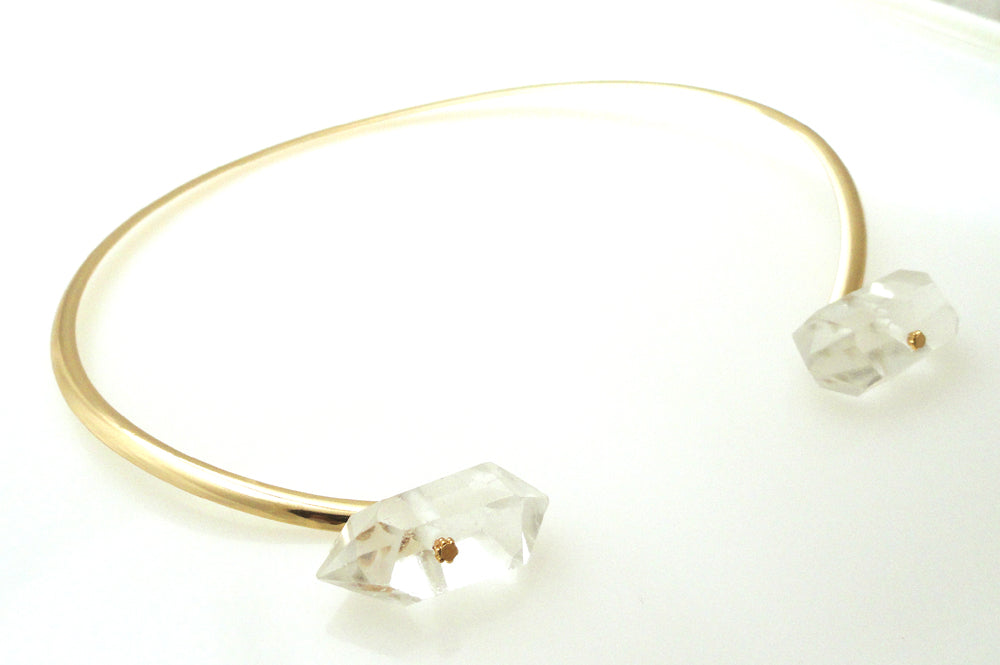 Gold quartz reverse choker by Jenny Dayco 2