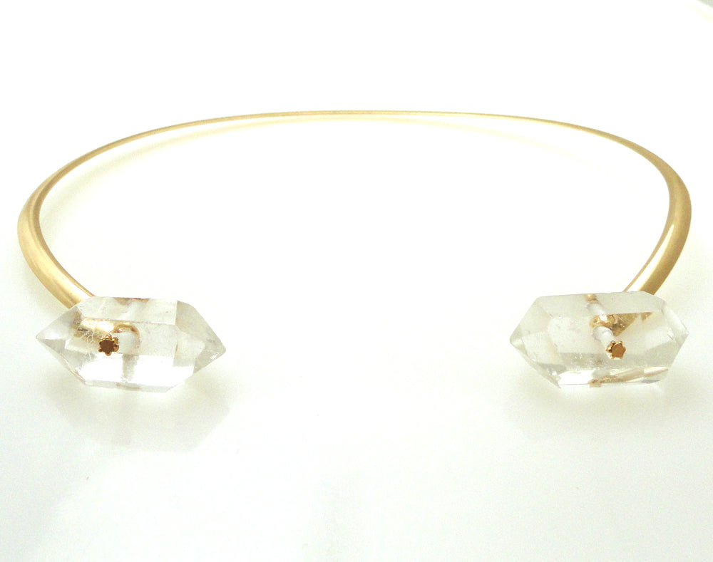 Gold quartz reverse choker by Jenny Dayco 3