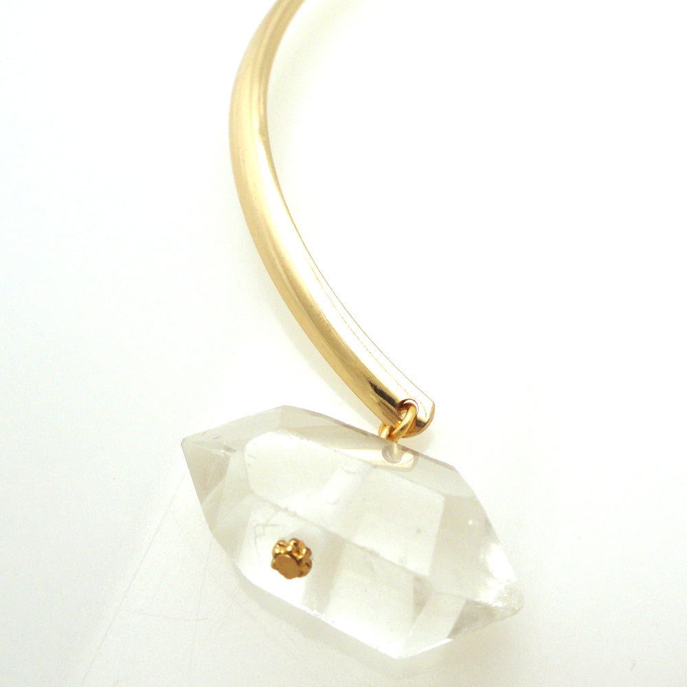 Gold quartz reverse choker by Jenny Dayco 4