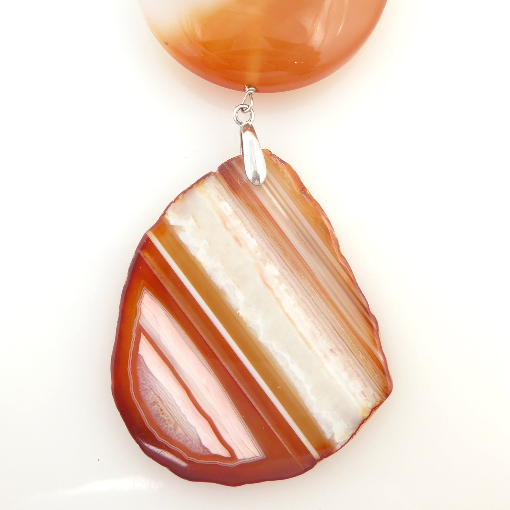 Goldstone and agate pendant necklace by Jenny Dayco 4