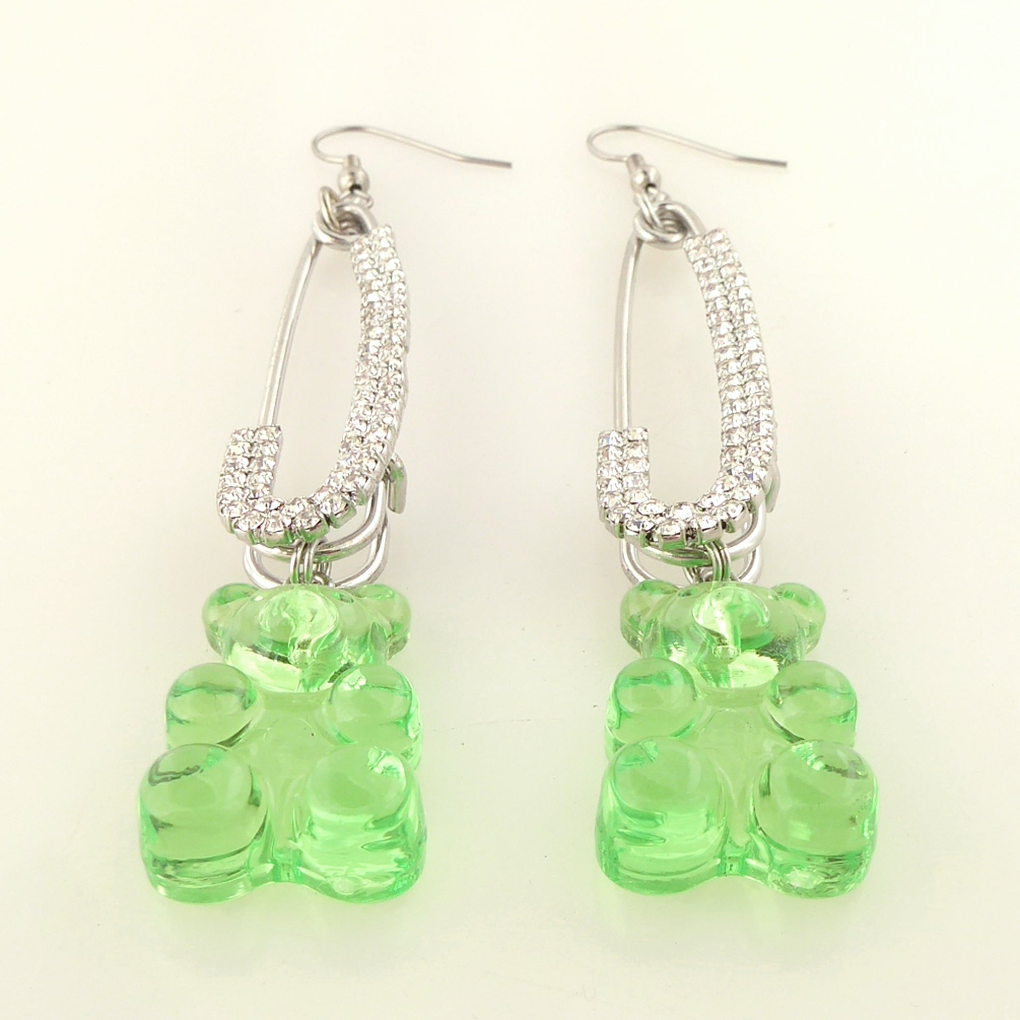 Green gummy bear earrings by Jenny Dayco 3