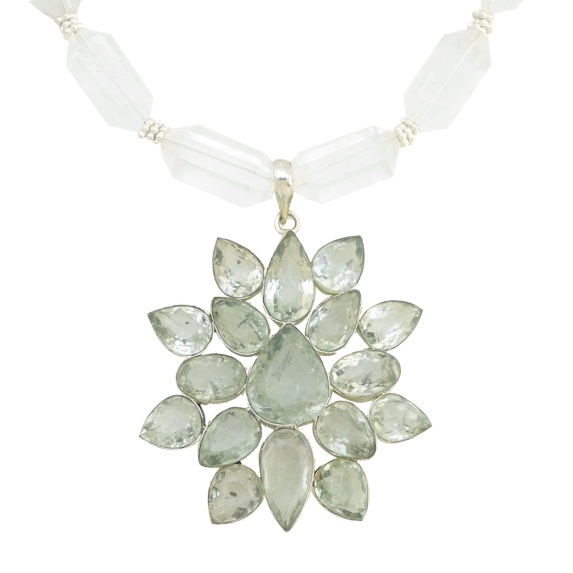 Green quartz star necklace by Jenny Dayco 1