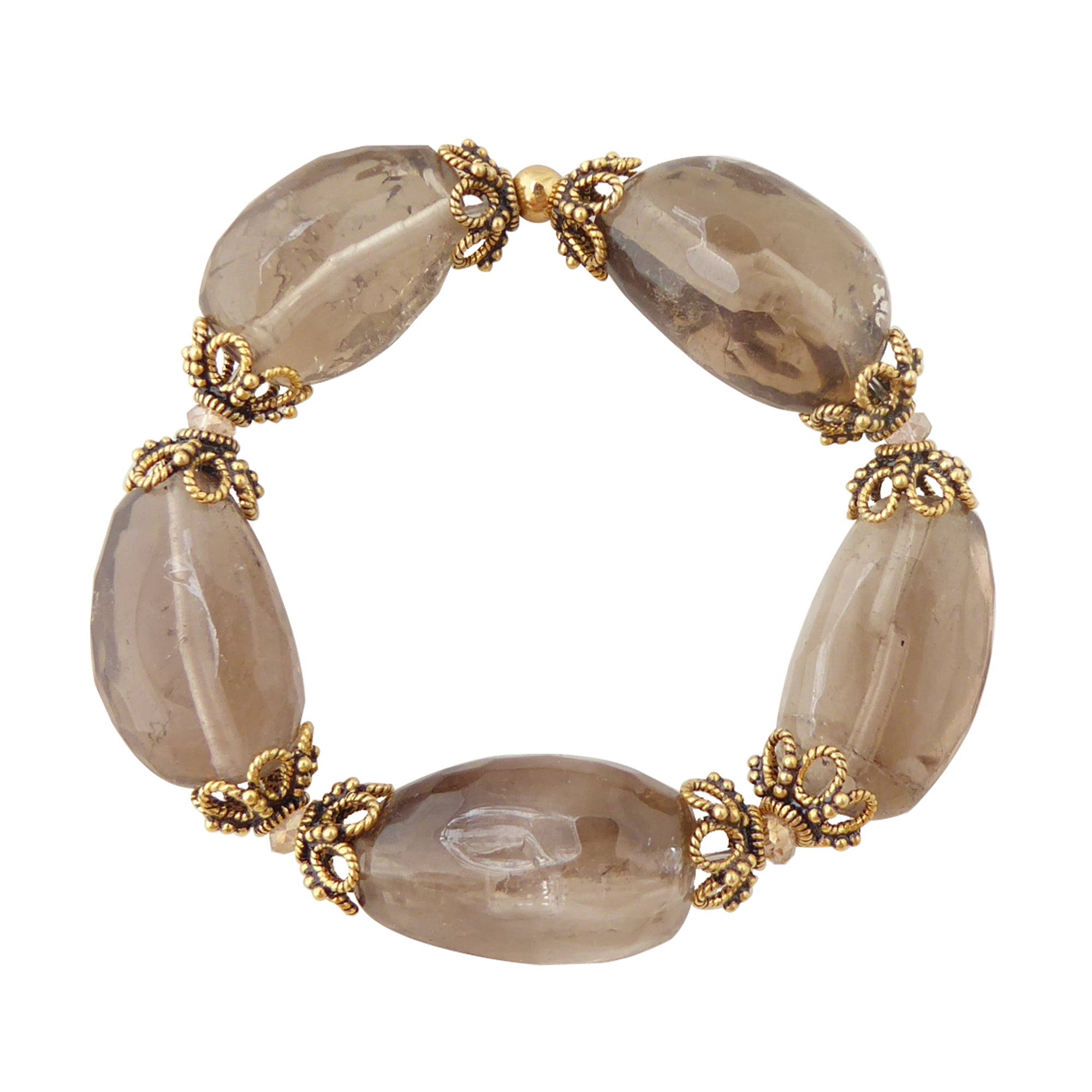 Greige quartz nugget bracelet by Jenny Dayco 1