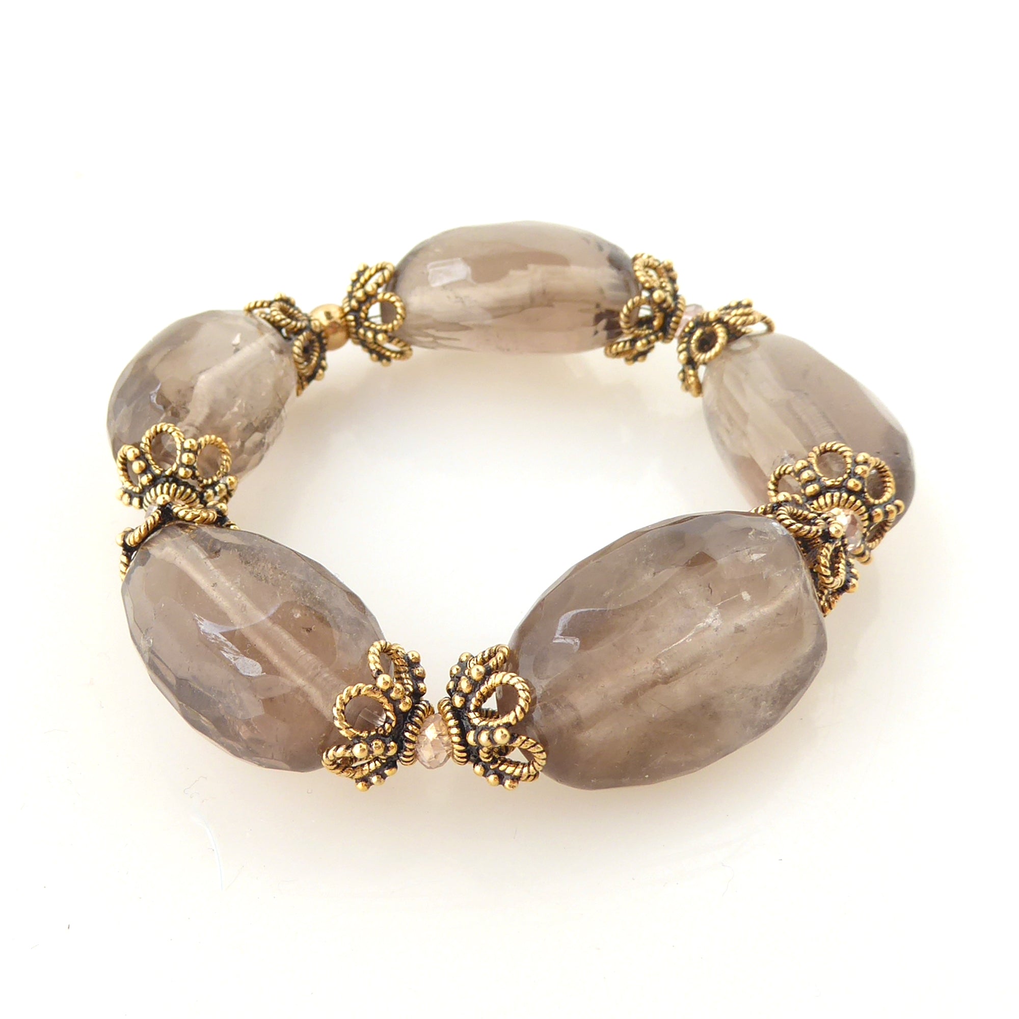 Greige quartz nugget bracelet by Jenny Dayco 2