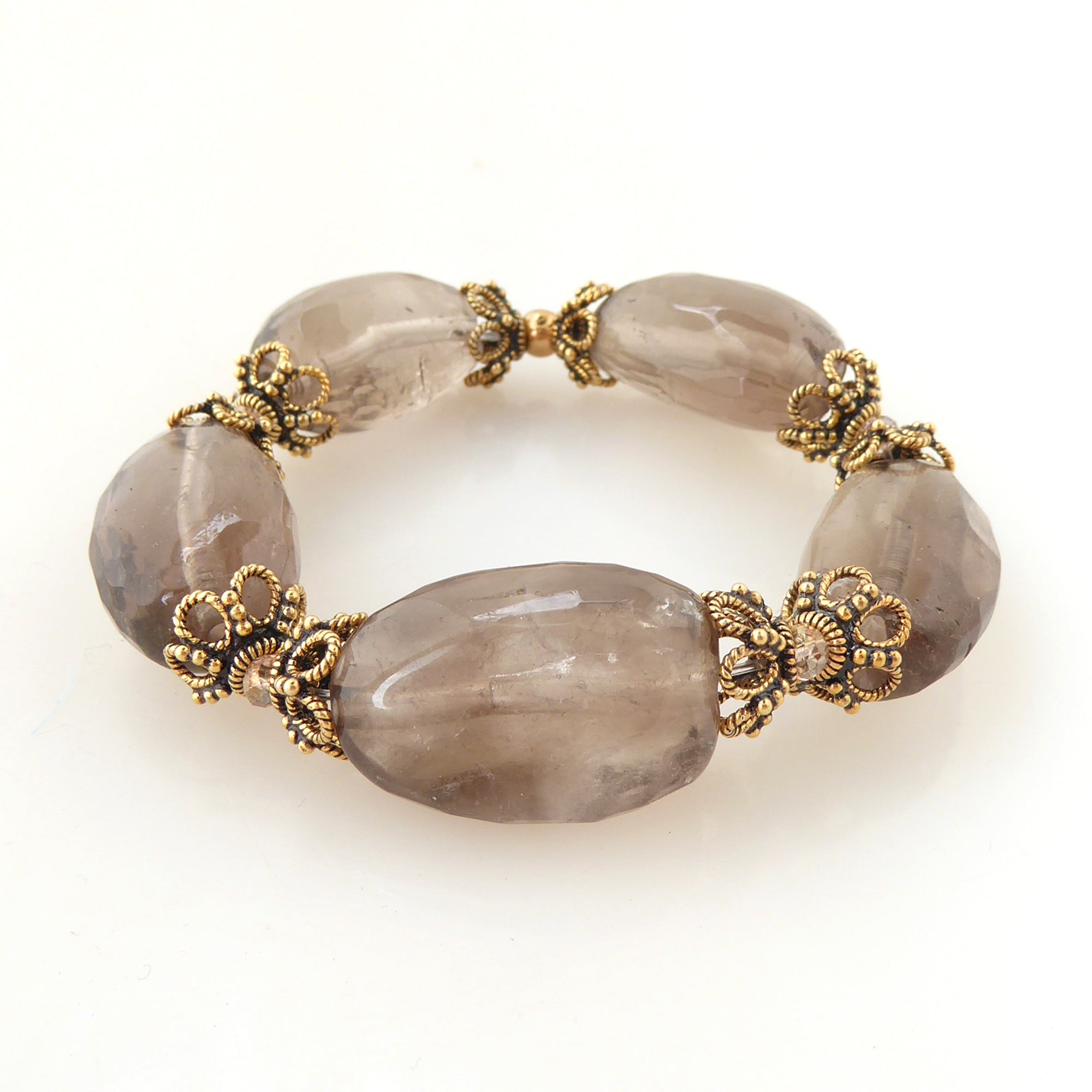 Greige quartz nugget bracelet by Jenny Dayco 3