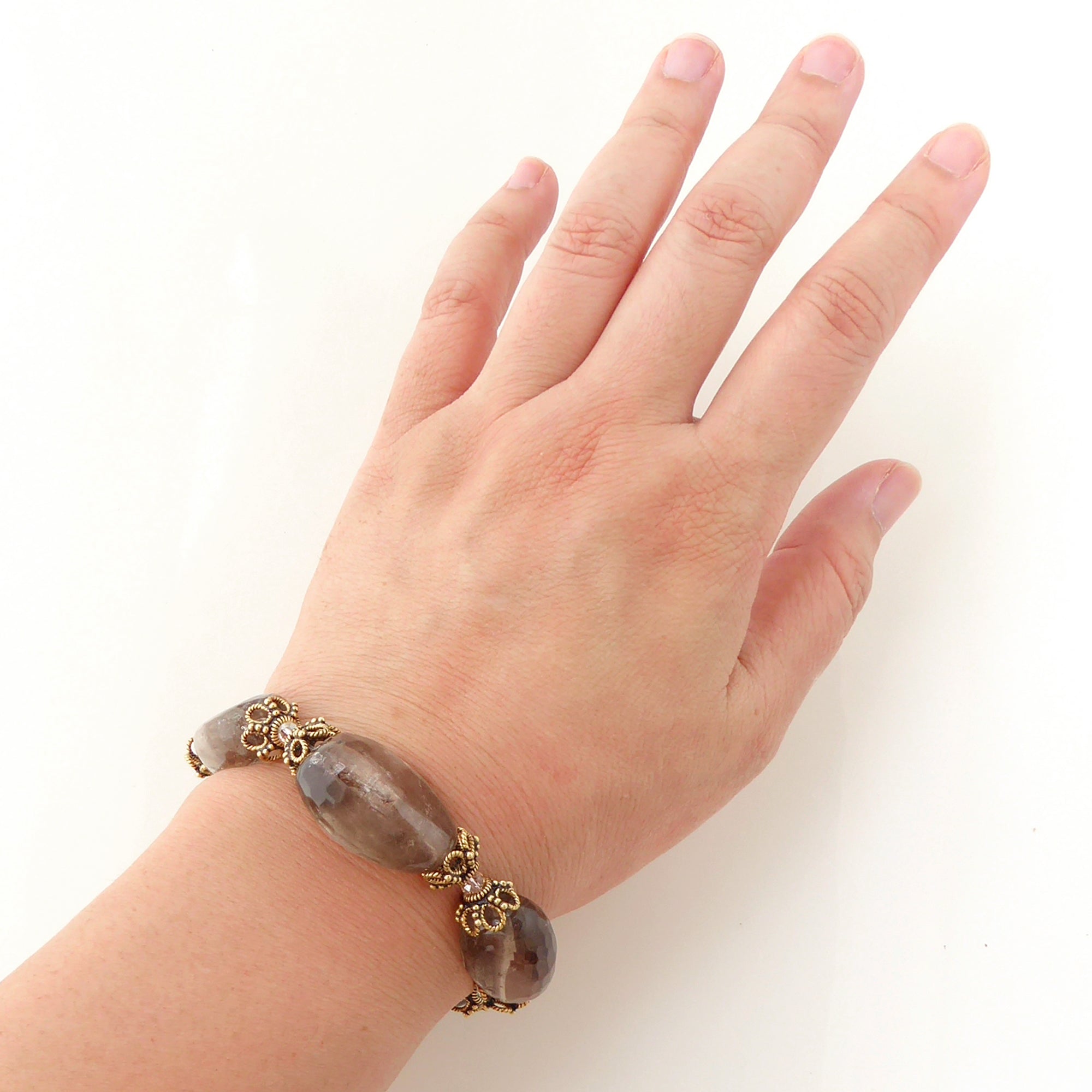 Greige quartz nugget bracelet by Jenny Dayco 5
