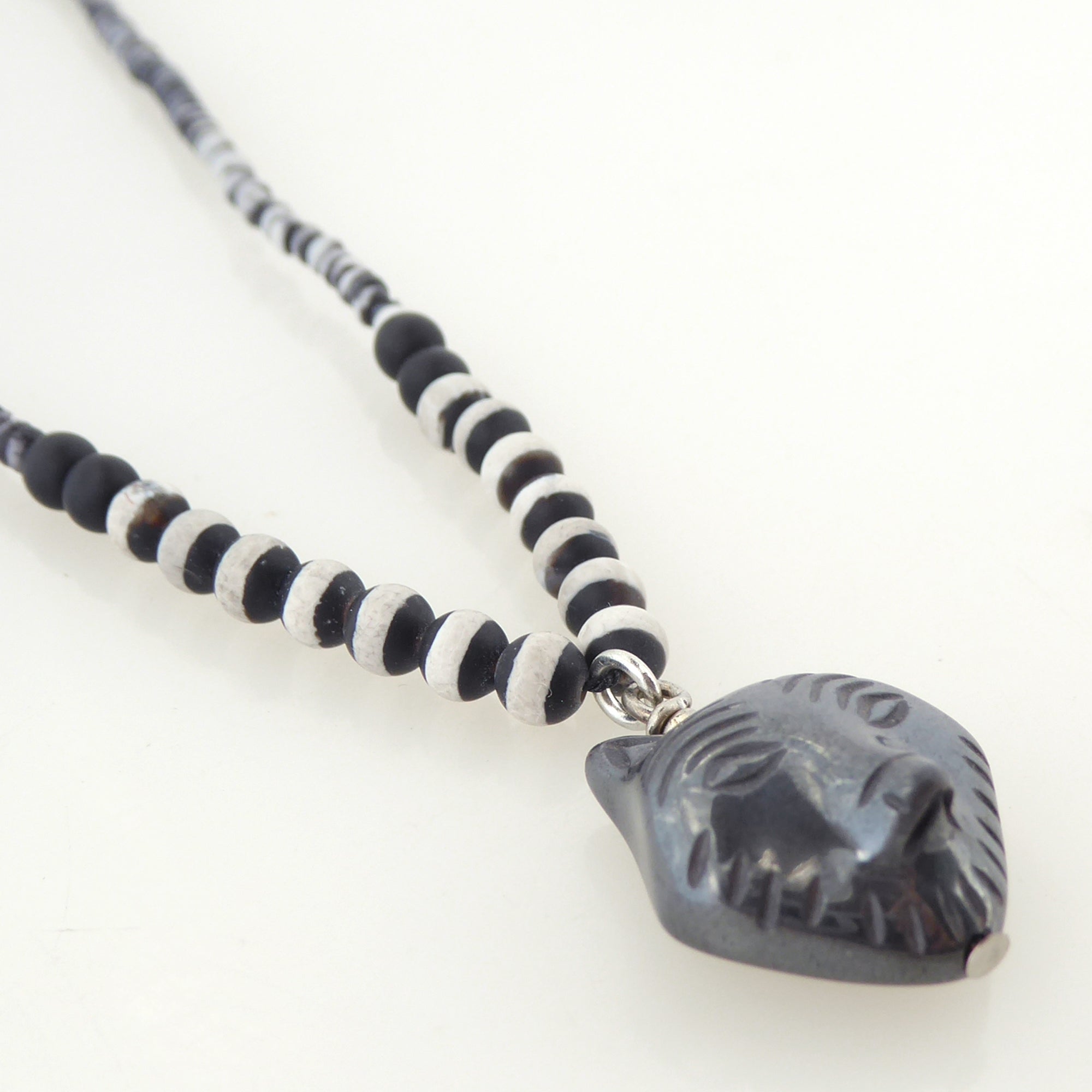 Hematite wolf necklace by Jenny Dayco 2