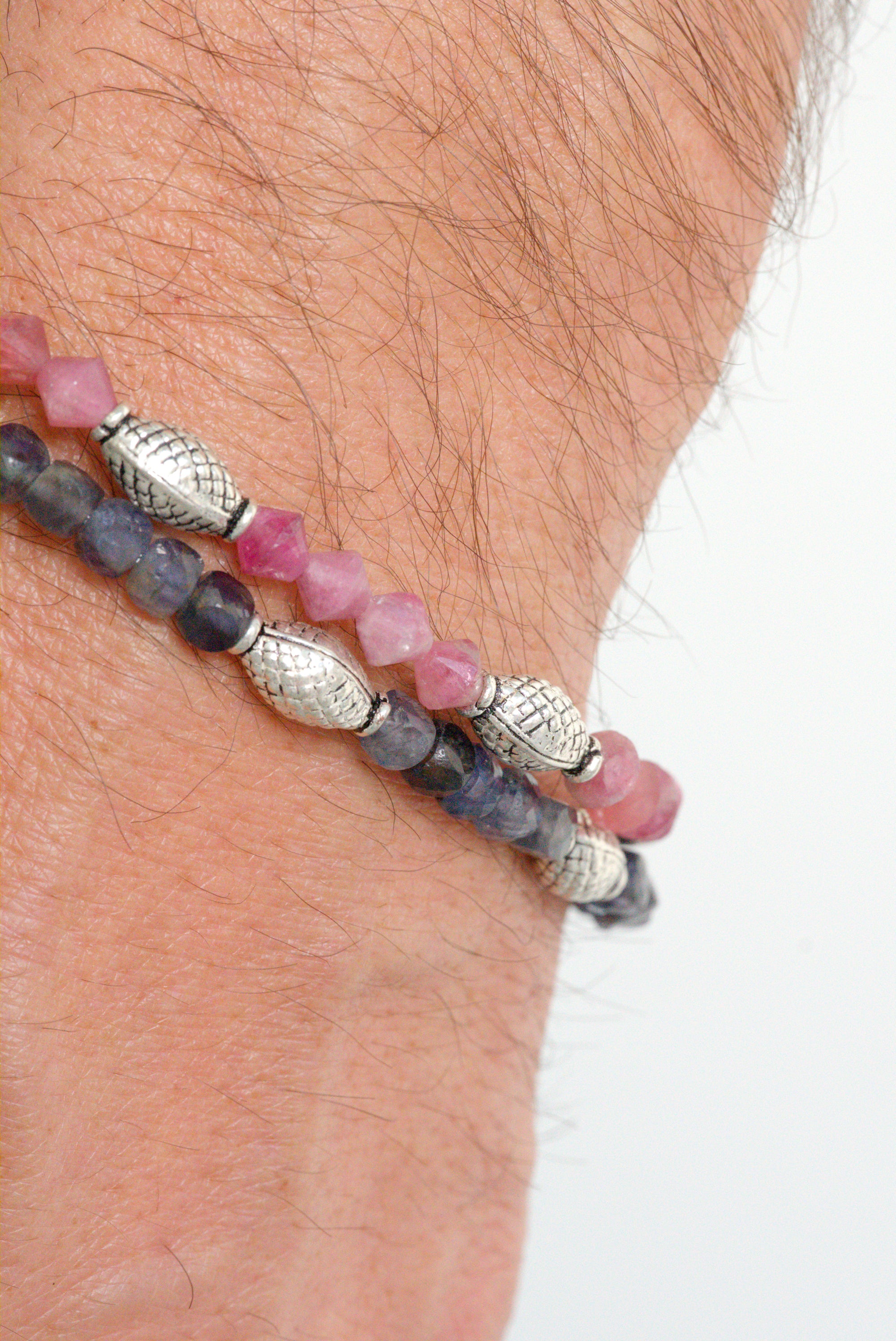 Iolite and pink tourmaline bracelet set by Jenny Dayco 10