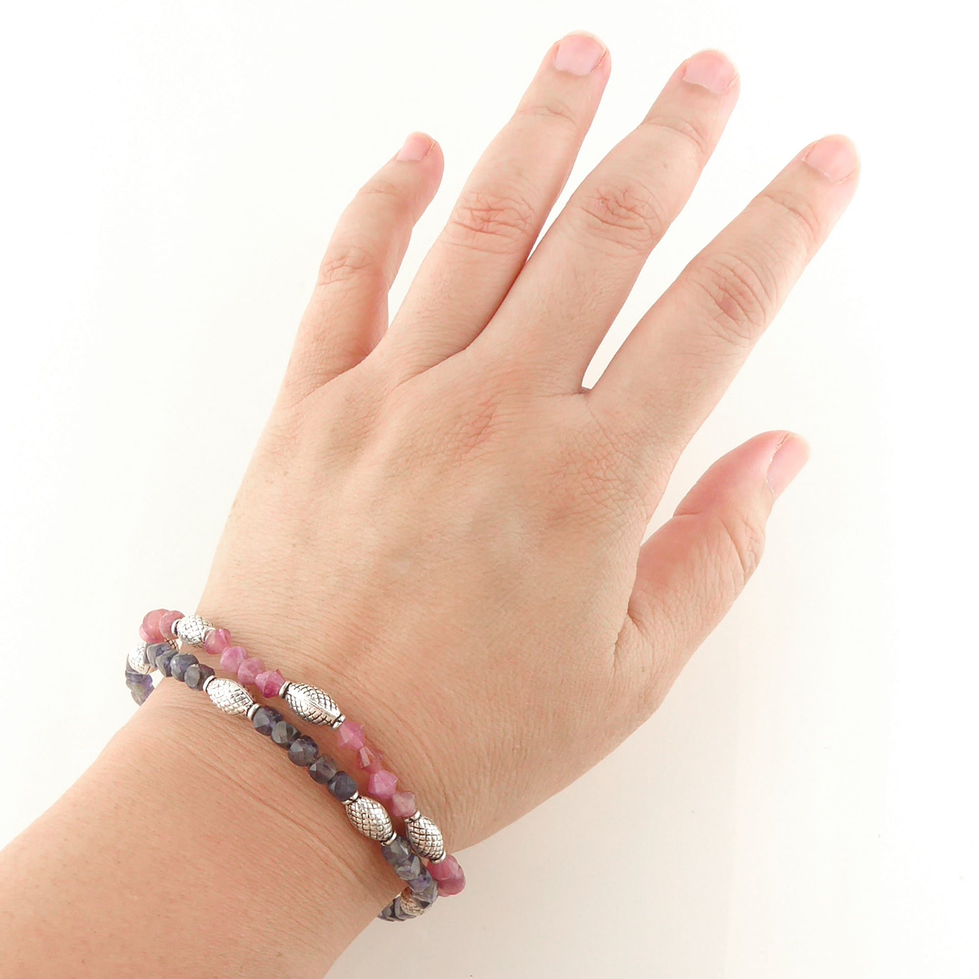 Iolite and pink tourmaline bracelet set by Jenny Dayco 7
