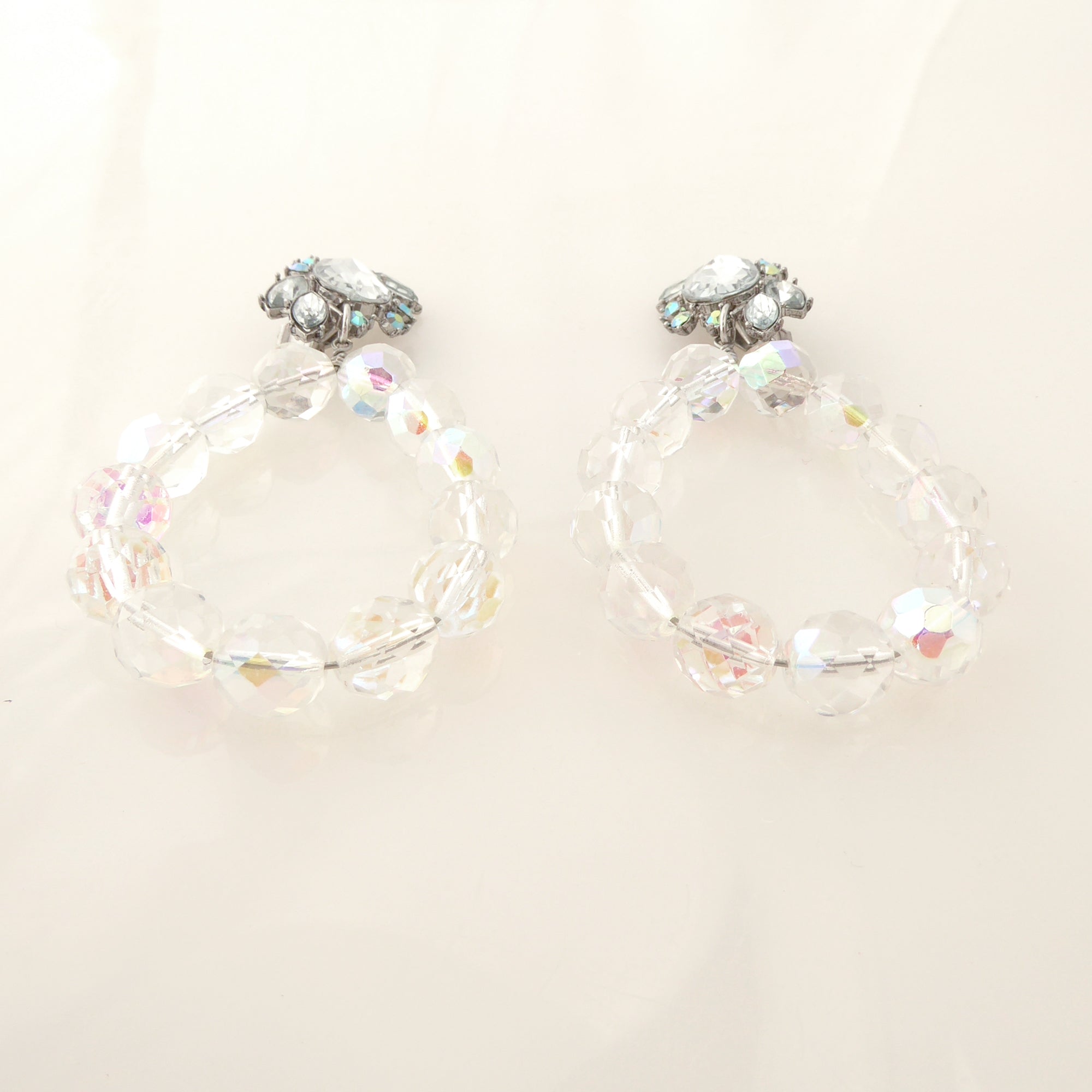 Iridescent glass teardrop earrings by Jenny Dayco 3