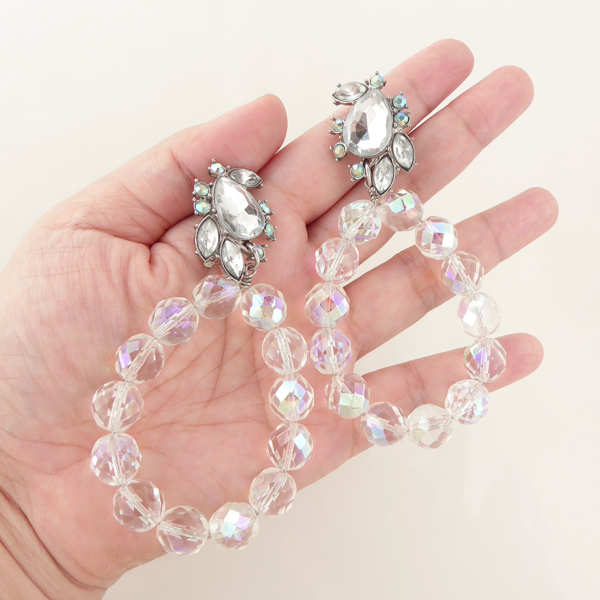 Iridescent glass teardrop earrings by Jenny Dayco 5