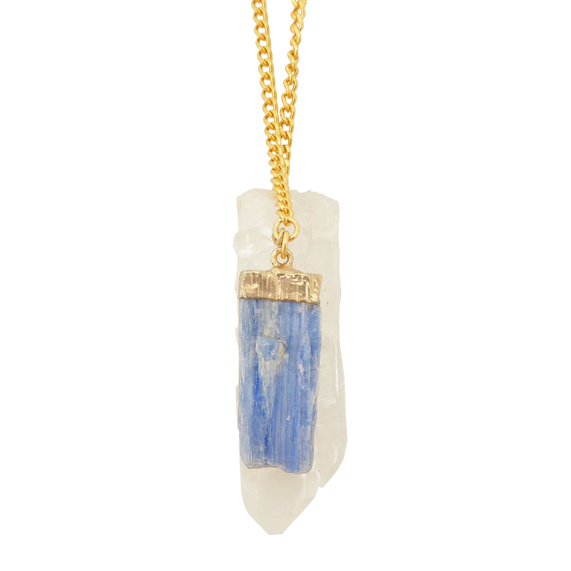 Kyanite and twin quartz necklace by Jenny Dayco 1