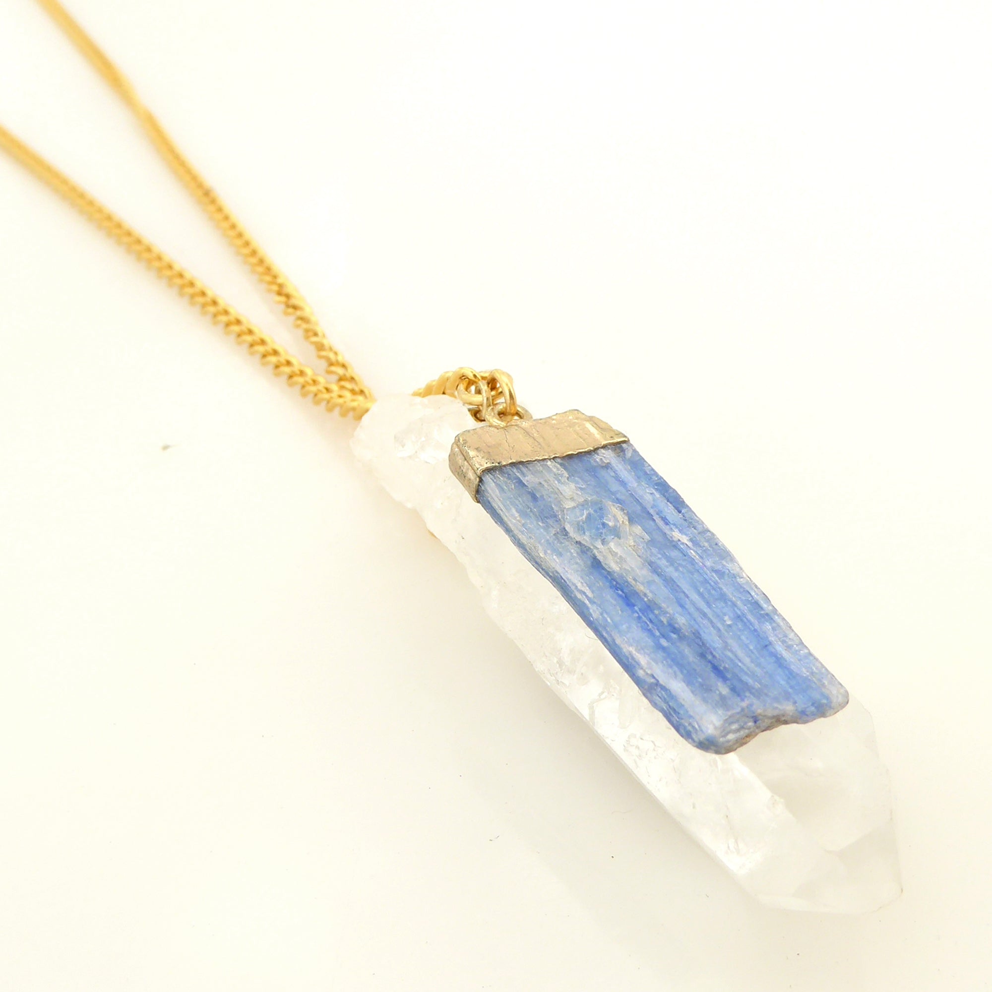 Kyanite and twin quartz necklace by Jenny Dayco 2