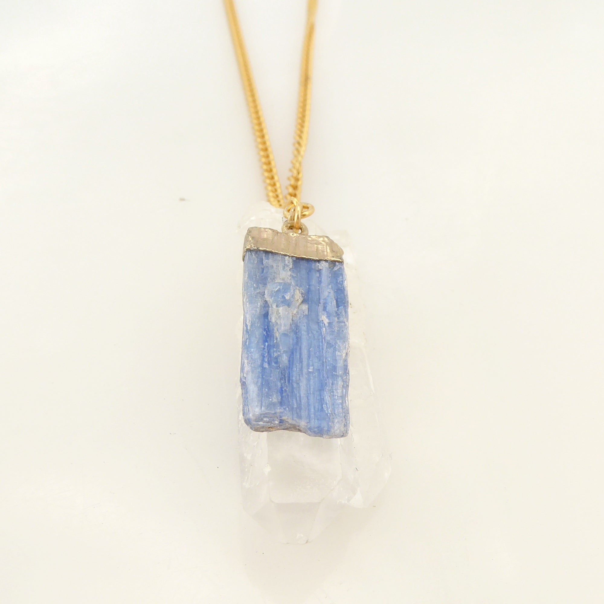 Kyanite and twin quartz necklace by Jenny Dayco 3