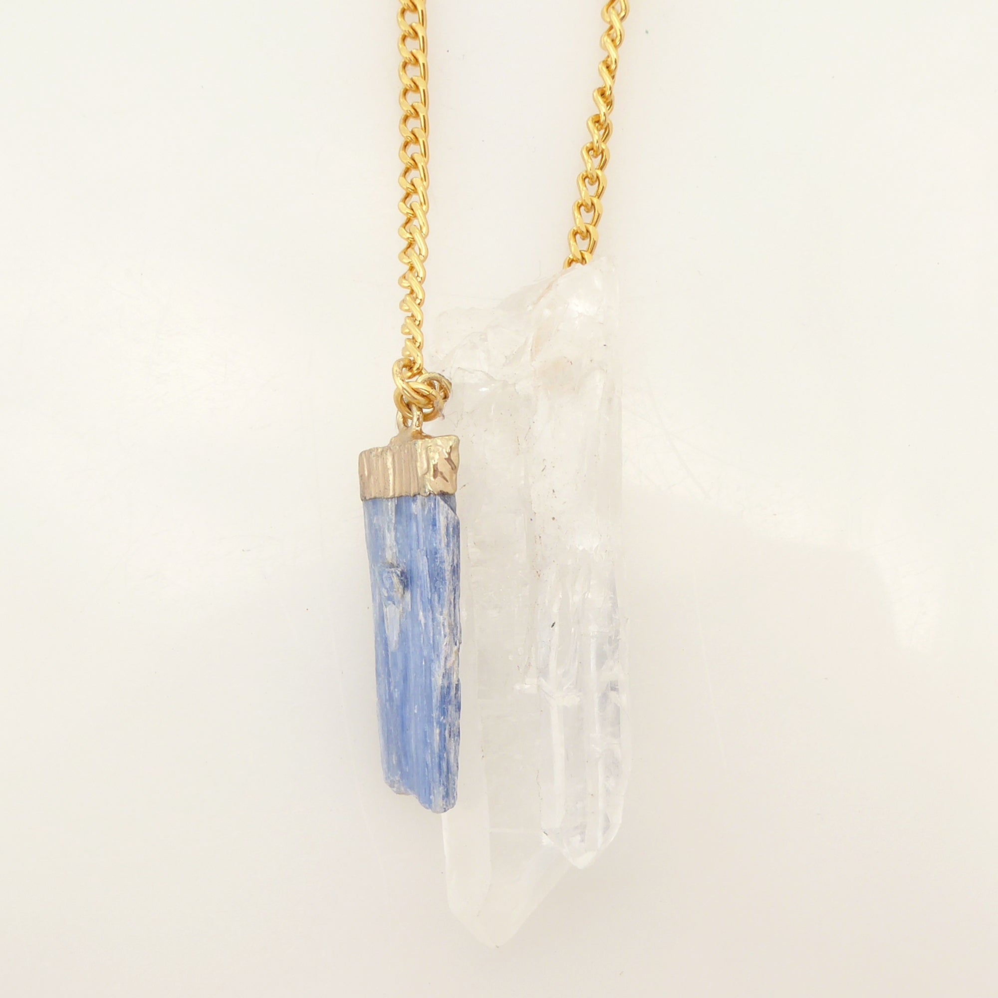 Kyanite and twin quartz necklace by Jenny Dayco 4