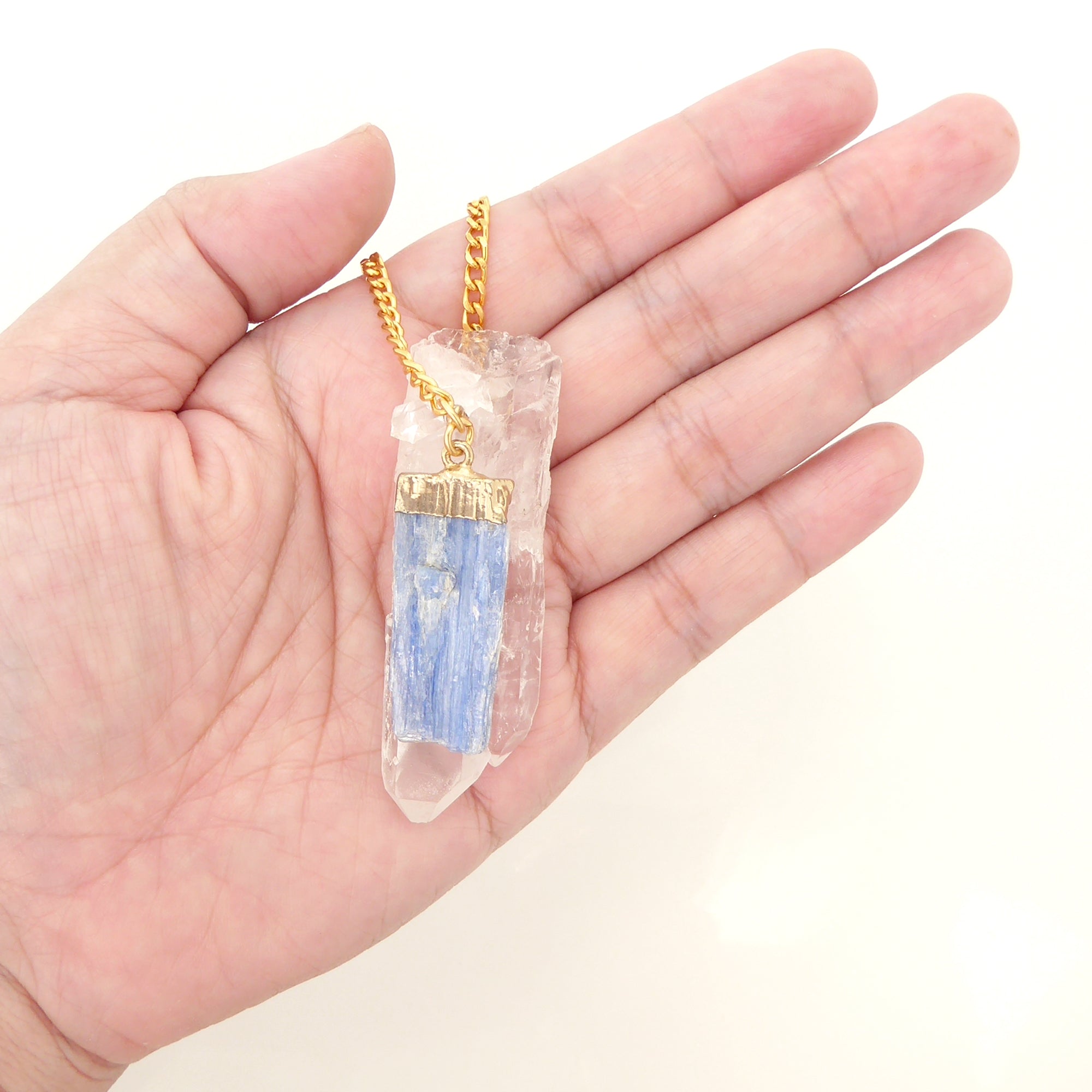 Kyanite and twin quartz necklace by Jenny Dayco 6