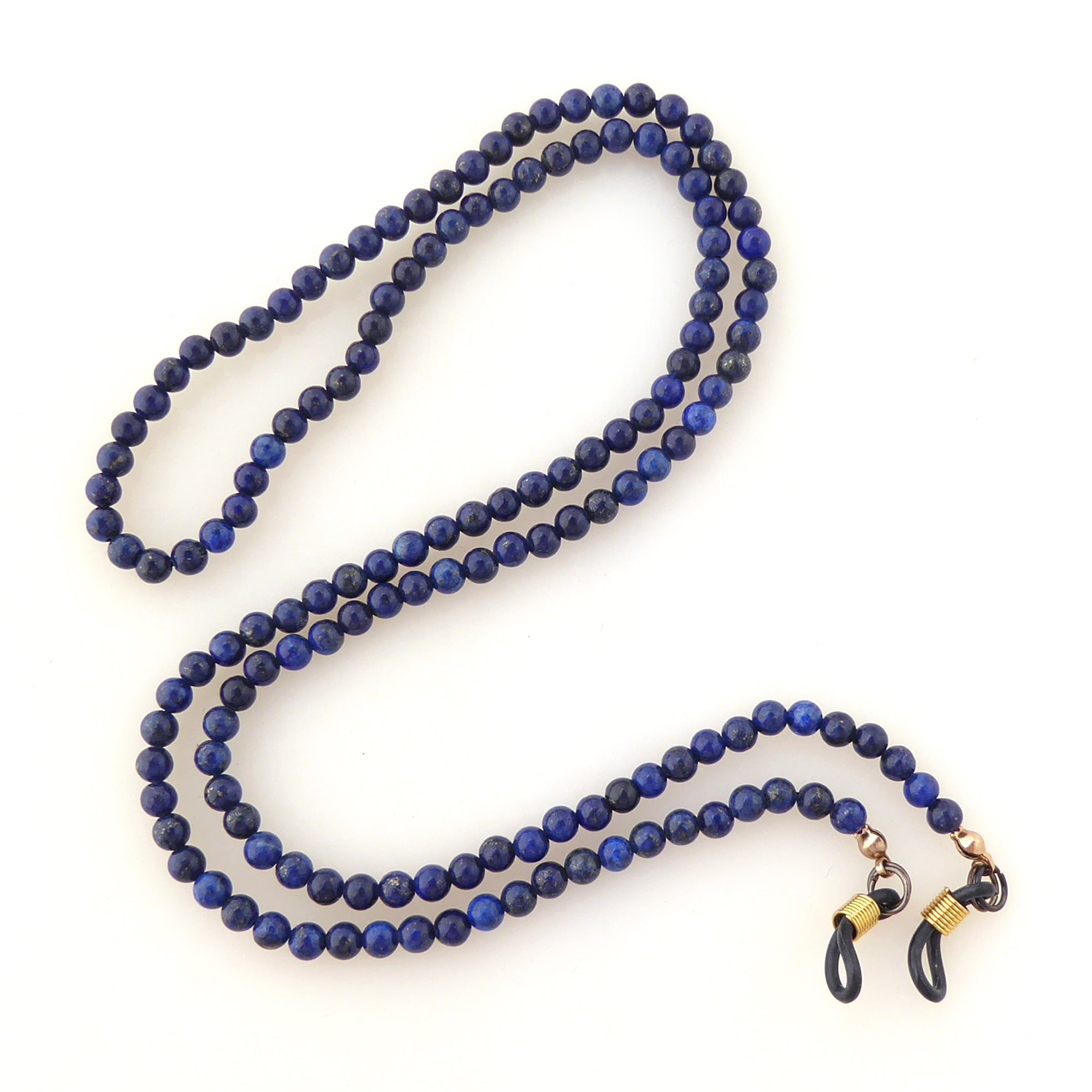 Lapis Lazuli beaded eyeglass chain holder by Jenny Dayco 3