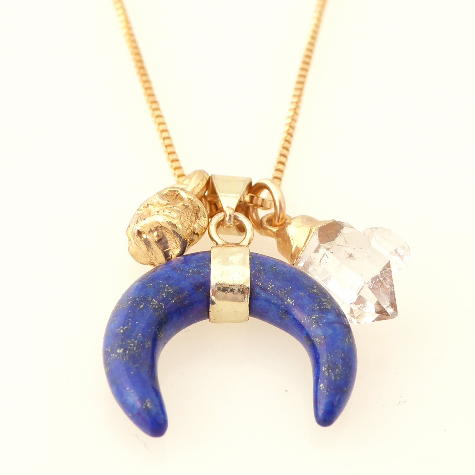 Lapis lazuli charm necklace by Jenny Dayco 3