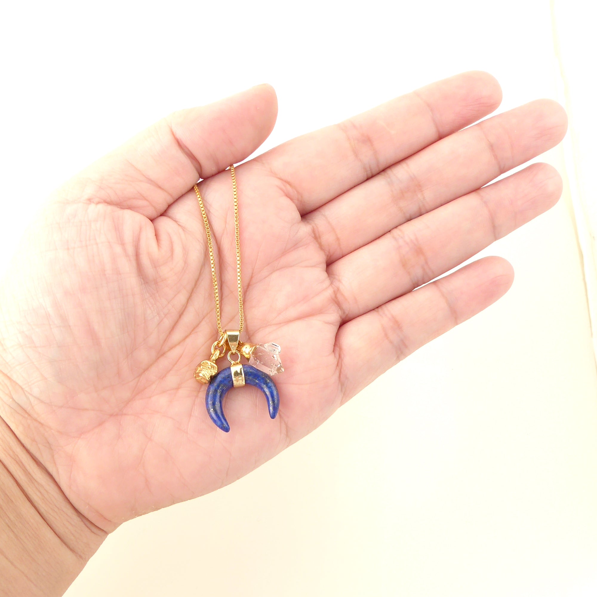 Lapis lazuli charm necklace by Jenny Dayco 6