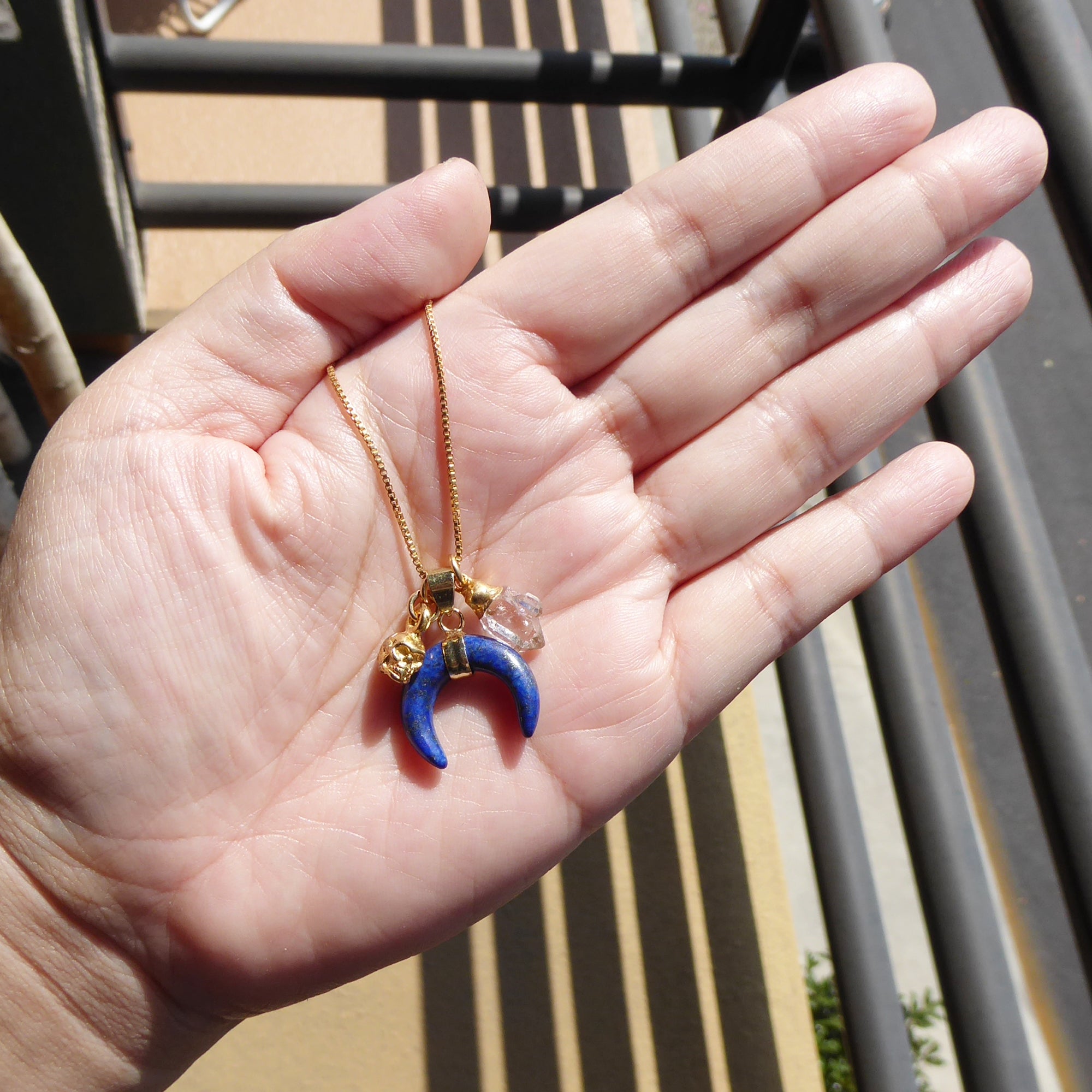 Lapis lazuli charm necklace by Jenny Dayco 7