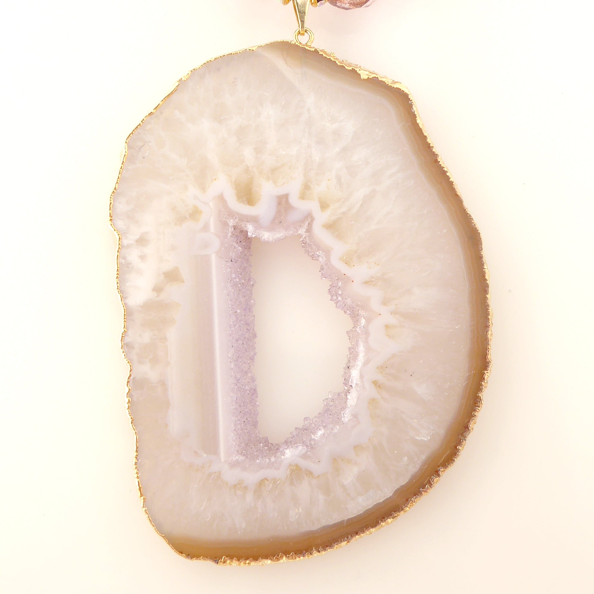 Lavender druzy agate necklace by Jenny Dayco 4