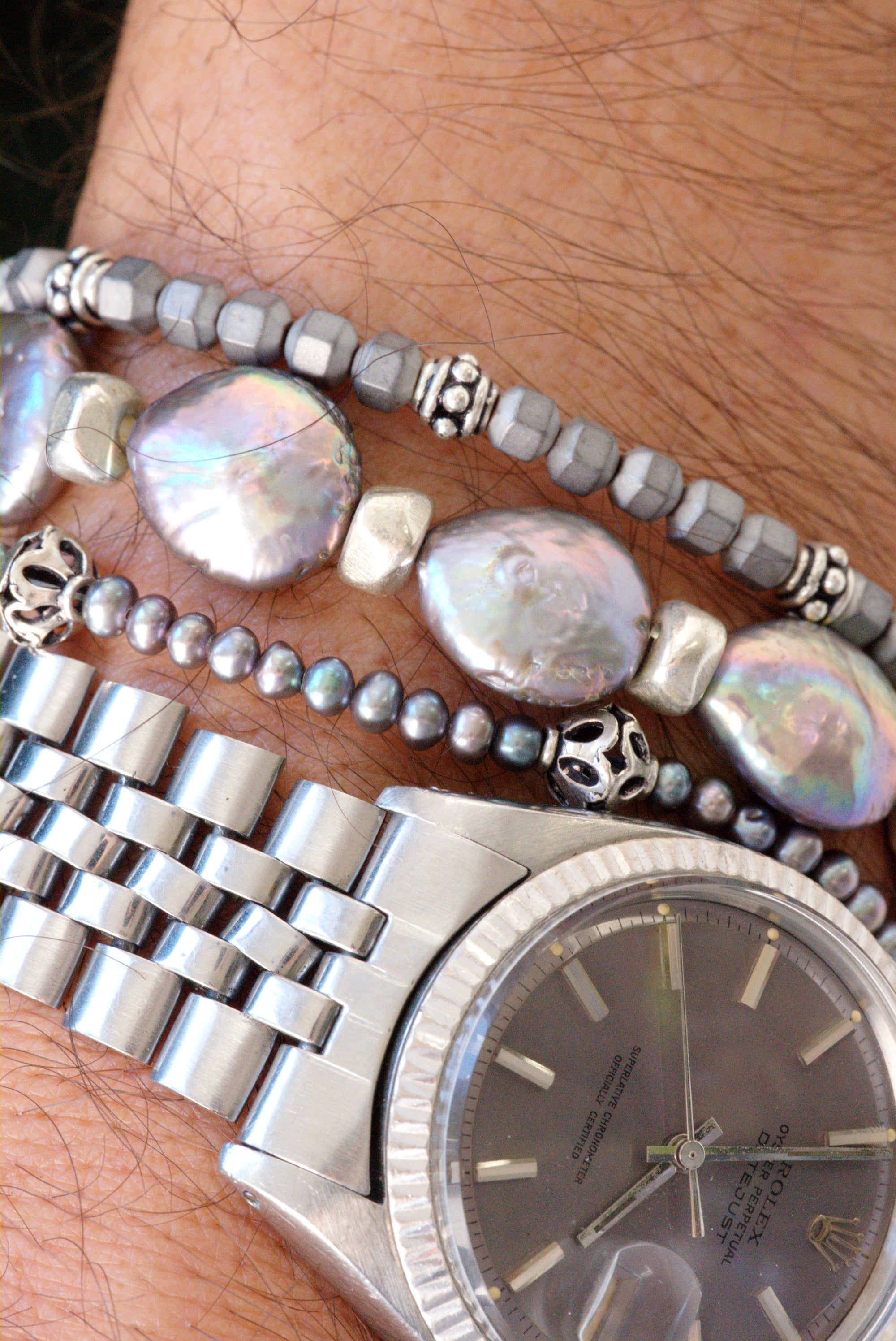 Peacock pearl bracelet set by Jenny Dayco 11