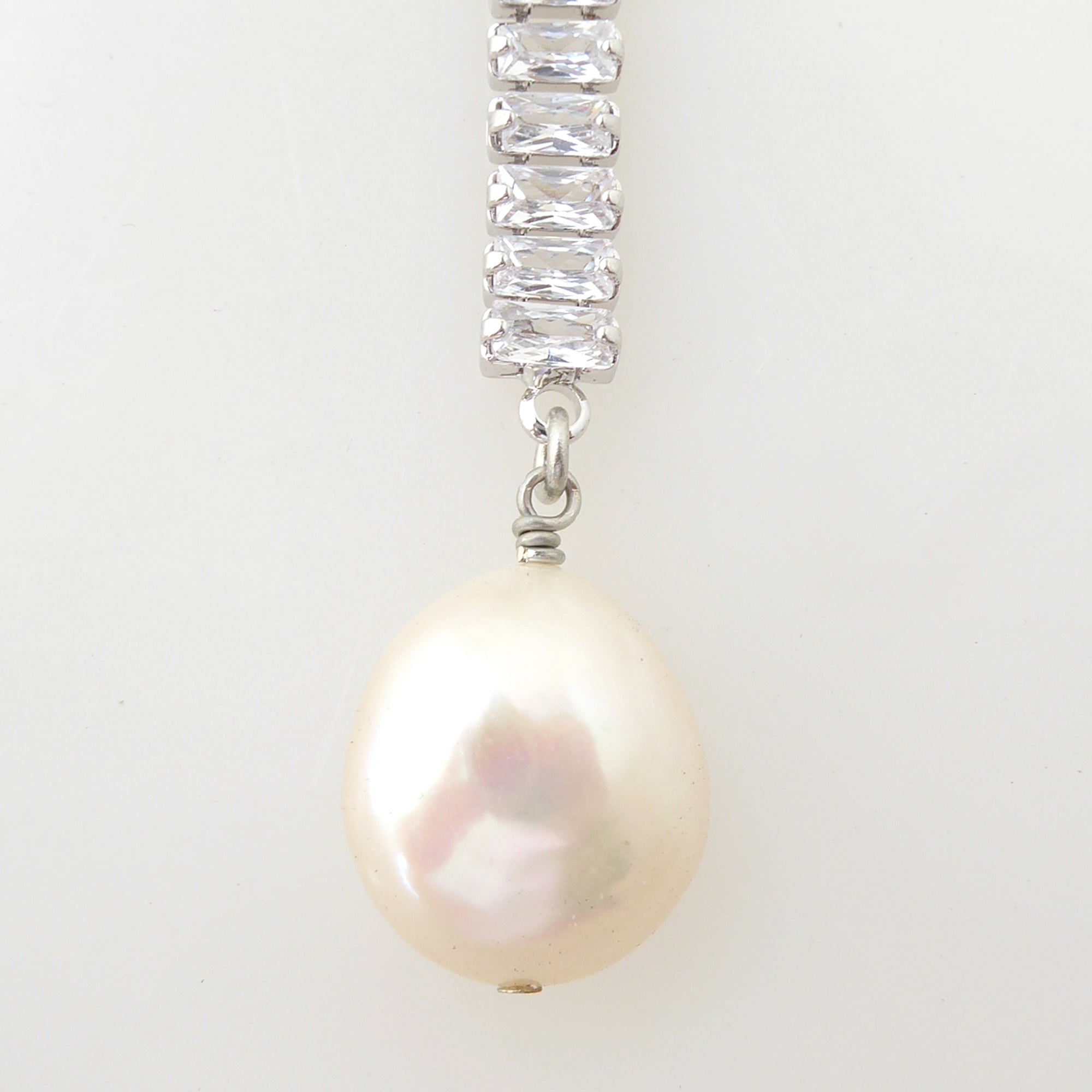 Pink baroque pearl drop necklace by Jenny Dayco 4