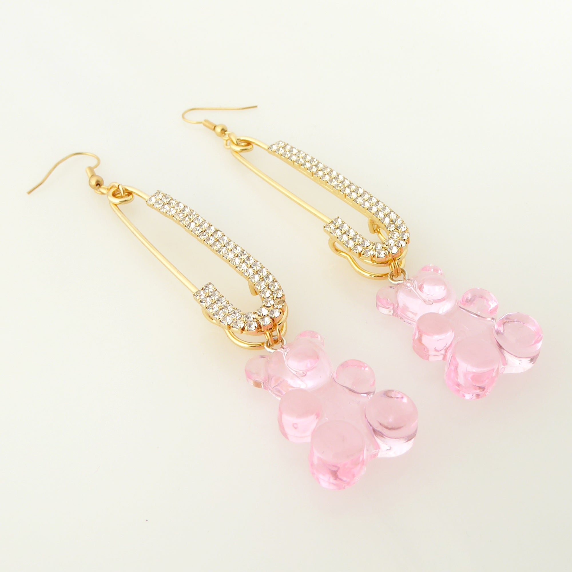 Pink gummy bear earrings by Jenny Dayco 2