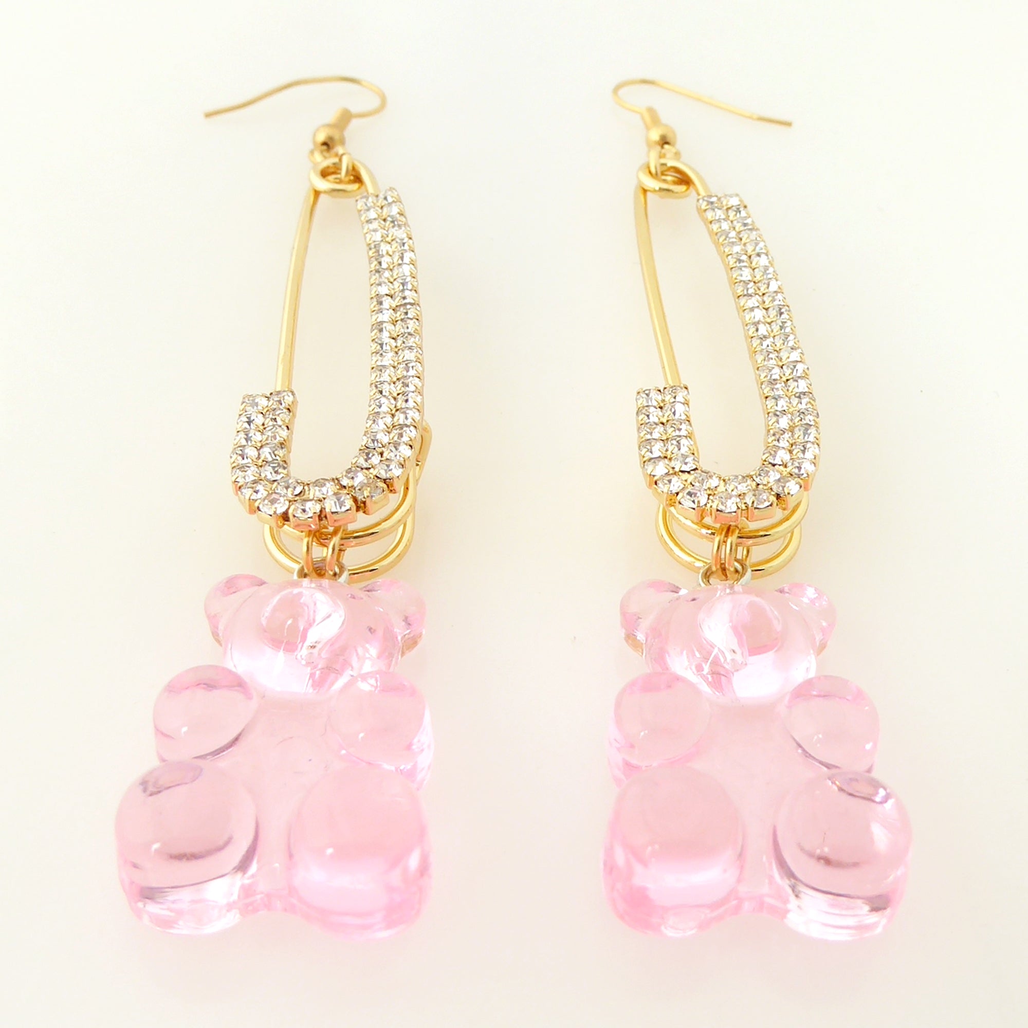 Pink gummy bear earrings by Jenny Dayco 3