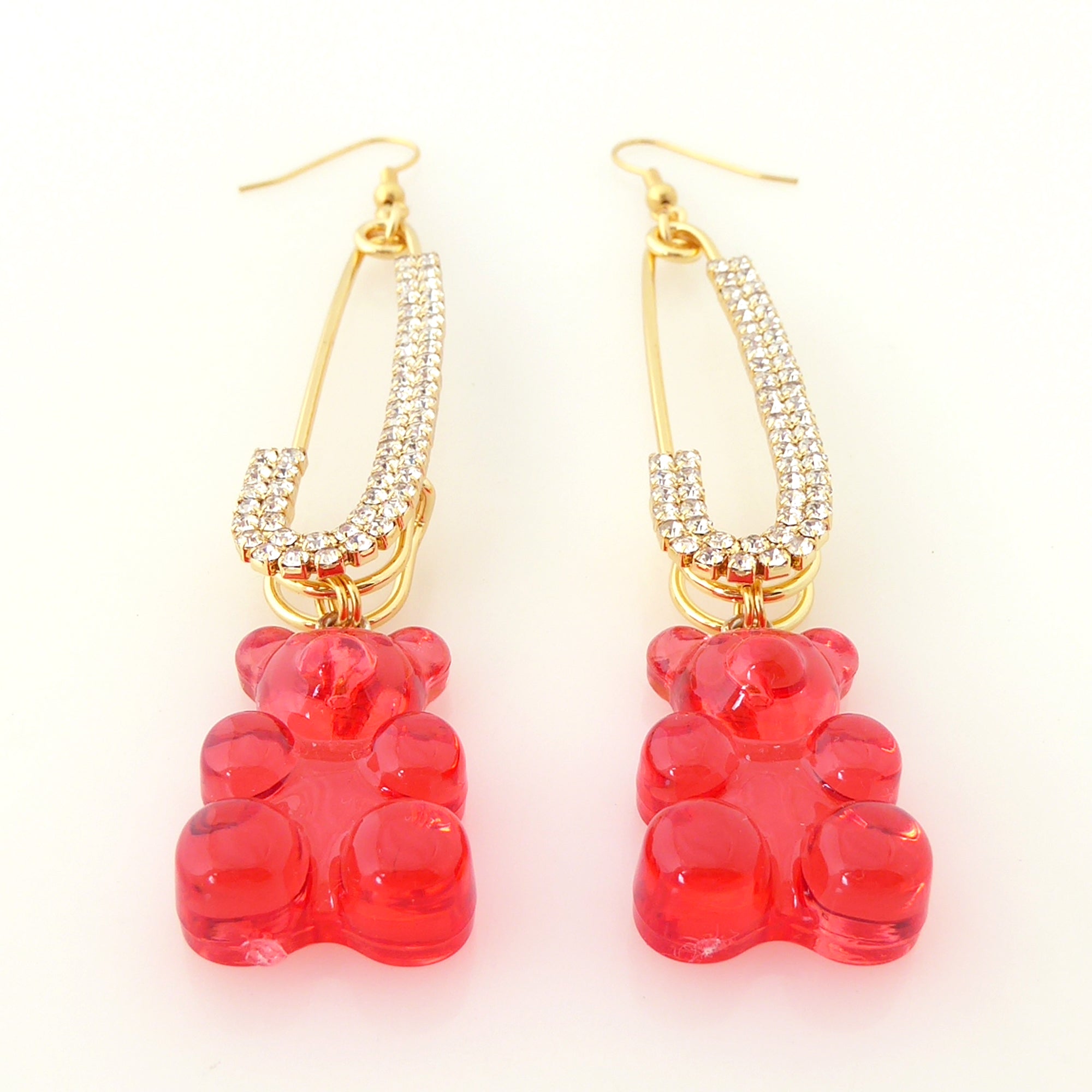Red gummy bear earrings by Jenny Dayco 3