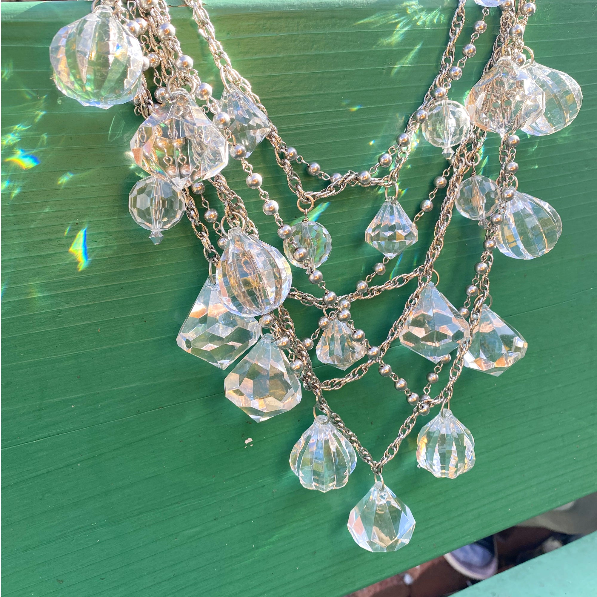 Silver clear gem necklace by Jenny Dayco 6