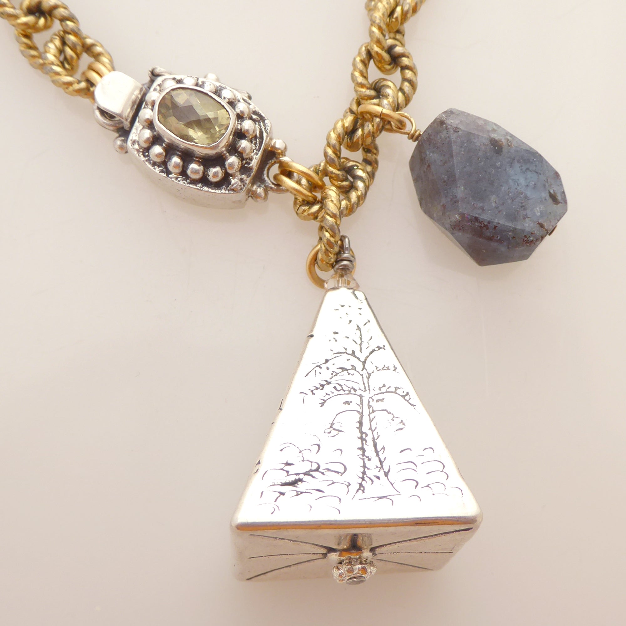 Silver pyramid bracelet by Jenny Dayco 6