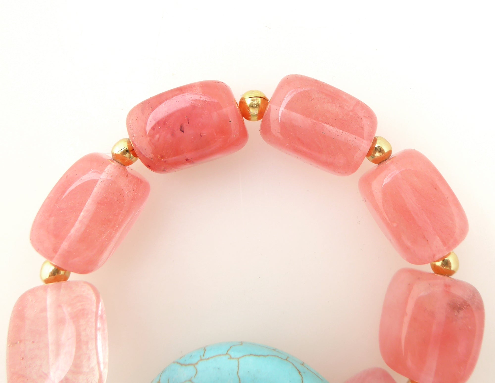 Turquoise howlite donut bracelet by Jenny Dayco 5