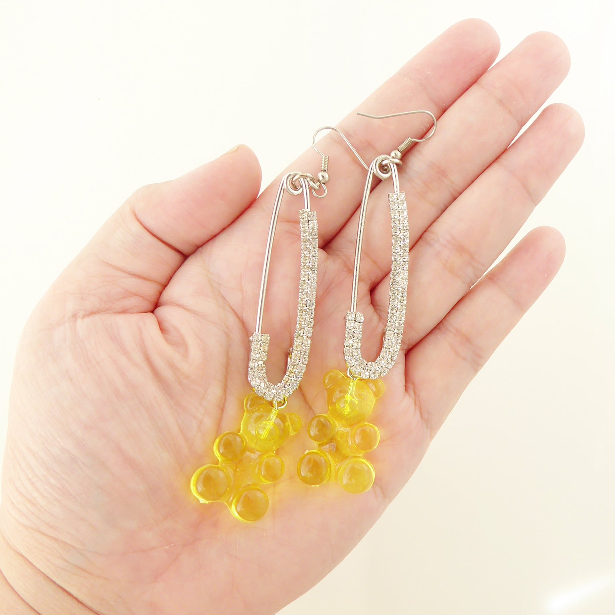 Yellow gummy bear earrings by Jenny Dayco 4