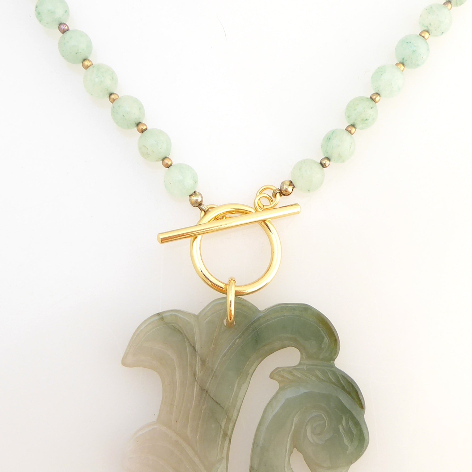 jade swan pendant necklace by Jenny Dayco 4