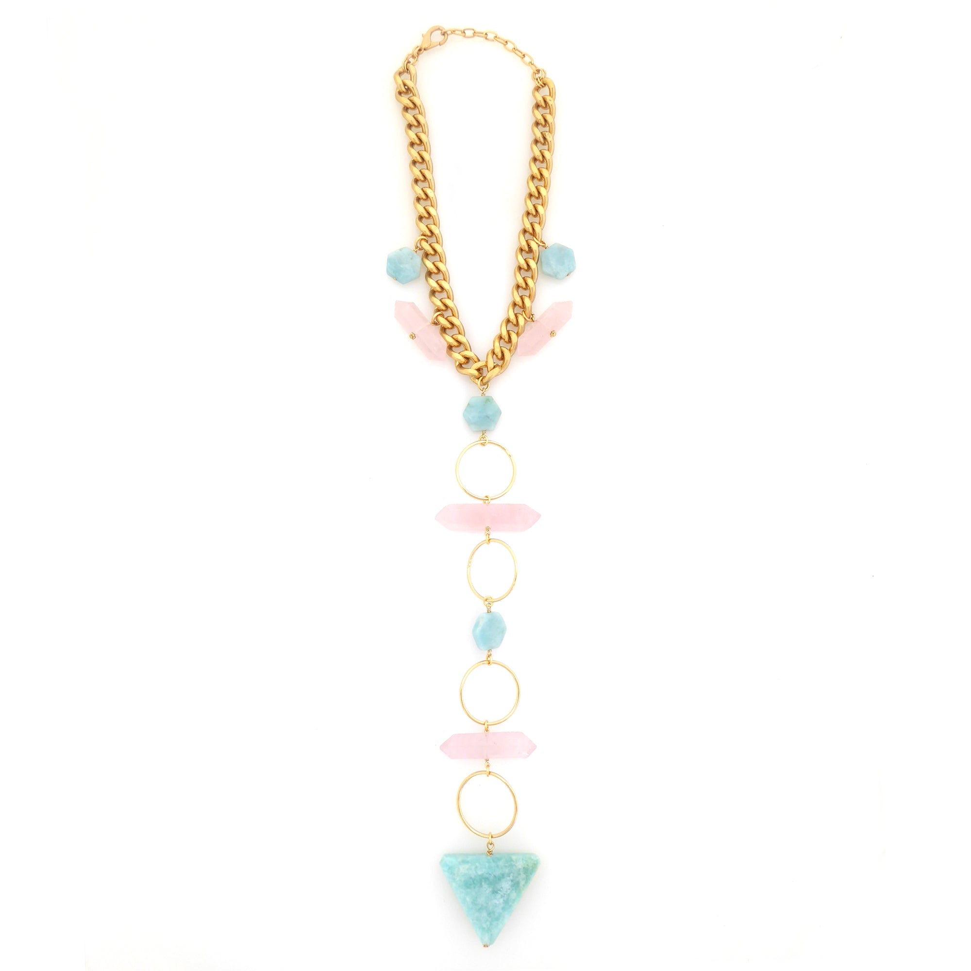 Agalia amazonite and rose quartz necklace by Jenny Dayco 5