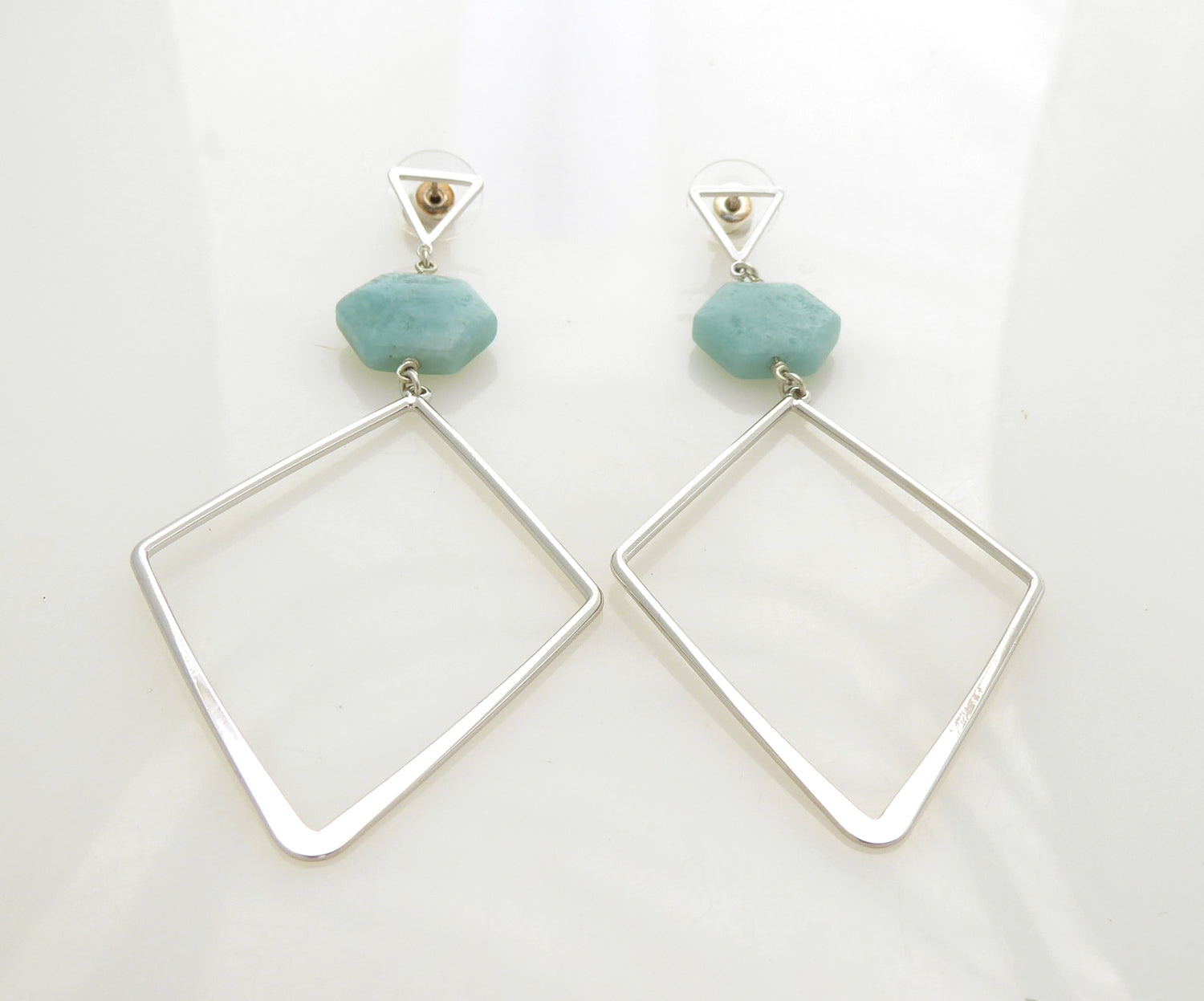 Amazonite diamond earrings by Jenny Dayco 3