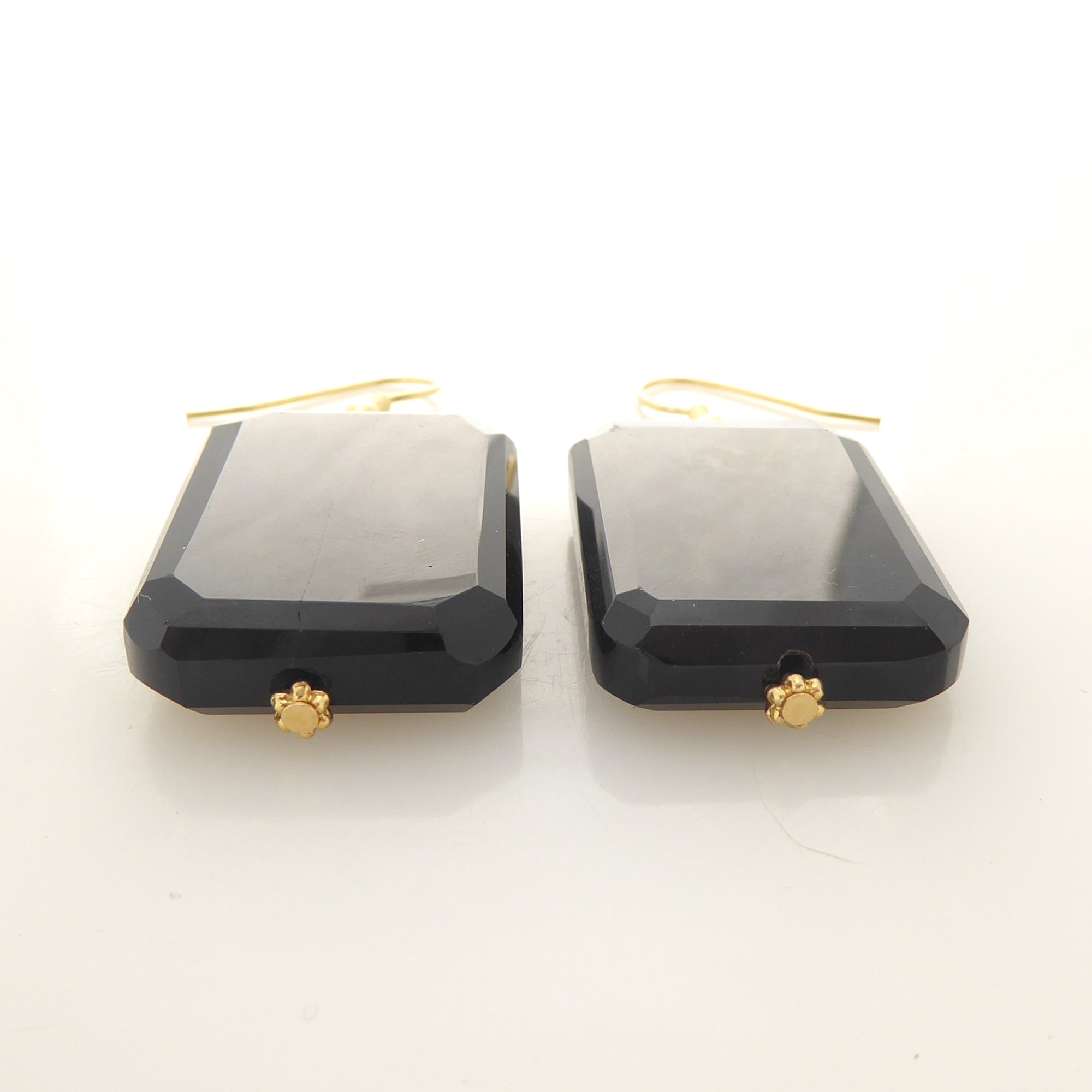 Black onyx rectangle earrings by Jenny Dayco 3