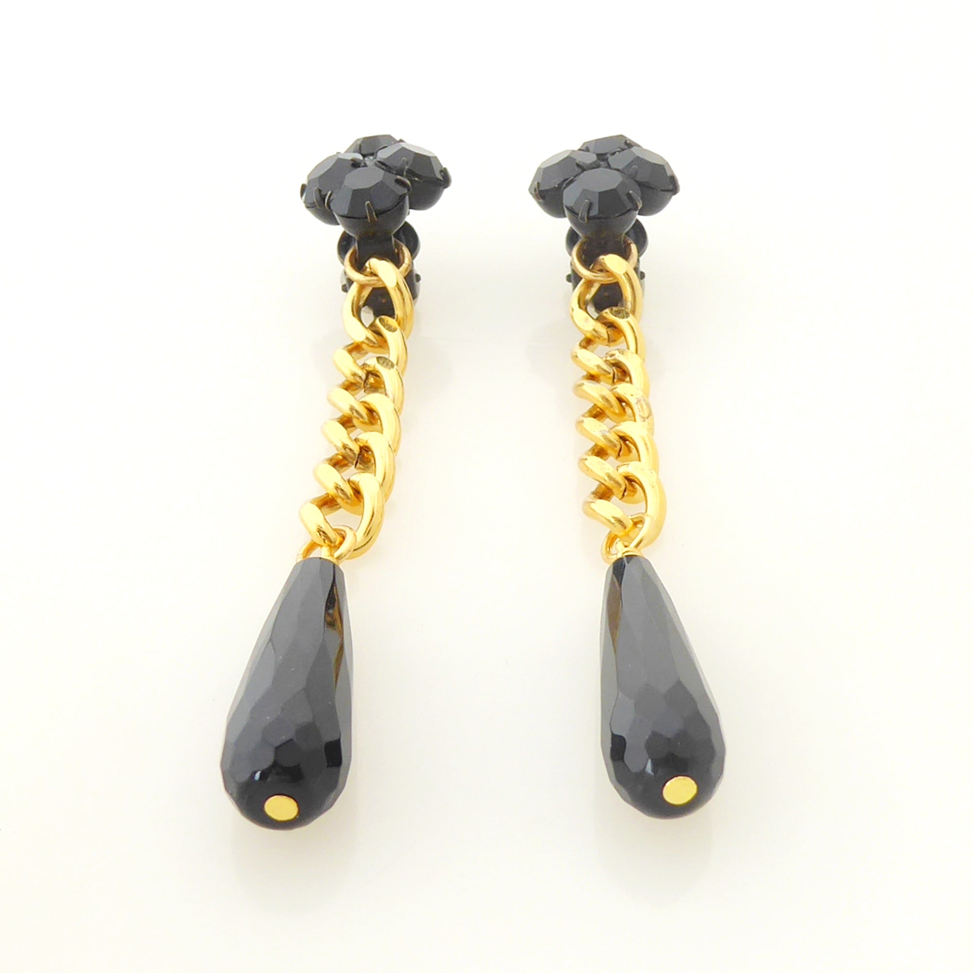    Black onyx teardrop earrings by Jenny Dayco 3