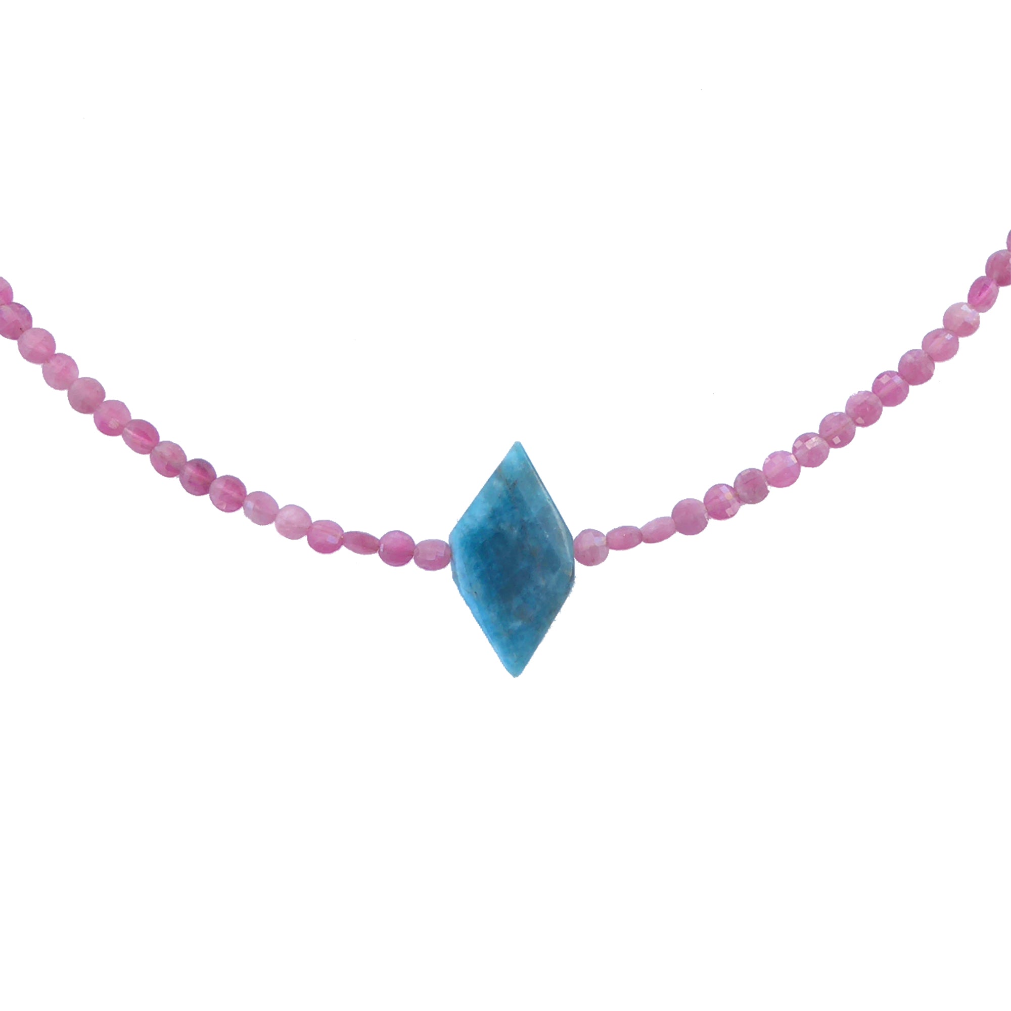 Blue apatite diamond necklace by Jenny Dayco 1