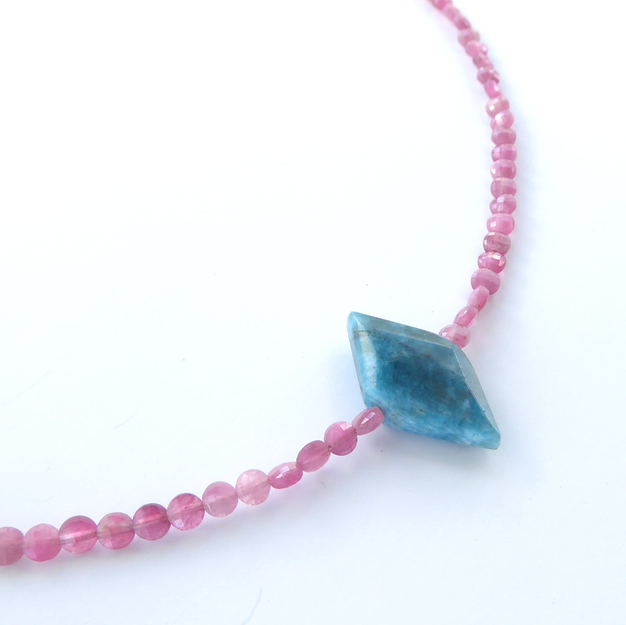 Blue apatite diamond necklace by Jenny Dayco 3